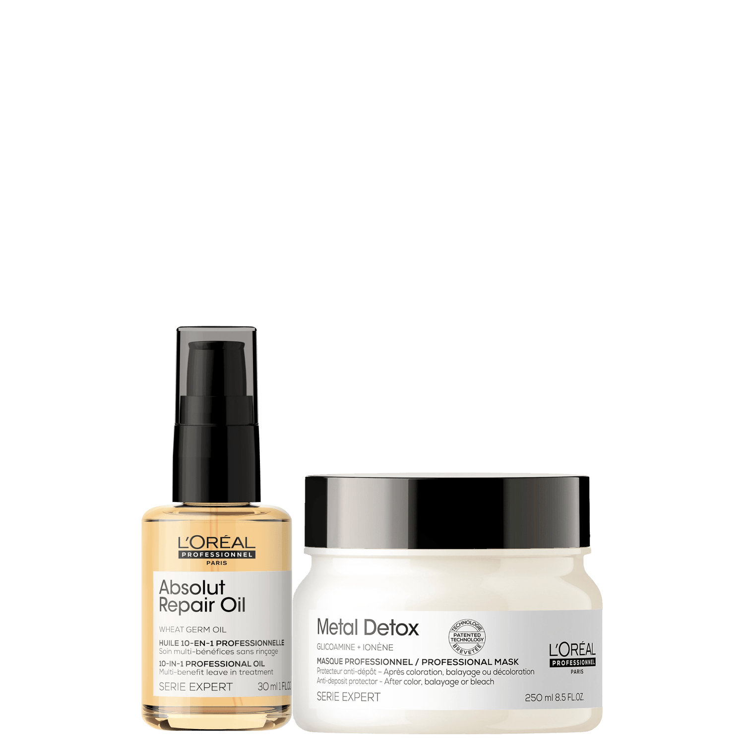 Kit L'Oréal Professionnel Metal Detox + Absolut Repair Oil (2 Produtos)