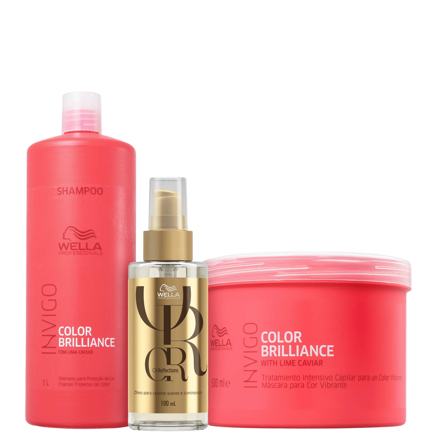 Kit Wella Professionals Invigo Color Brilliance Profissional Shampoo + Máscara + Óleo