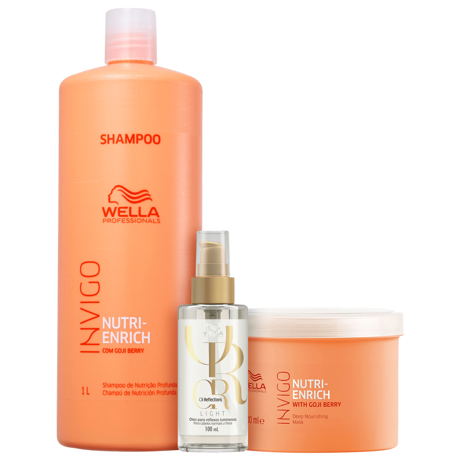 Kit Wella Professionals Invigo Nutri-Enrich Salon Shine Light (3 Produtos)