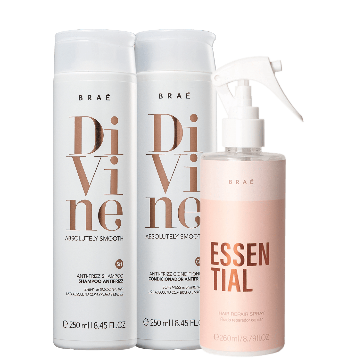 Kit Braé Proteção e Redução do Frizz (3 Produtos)