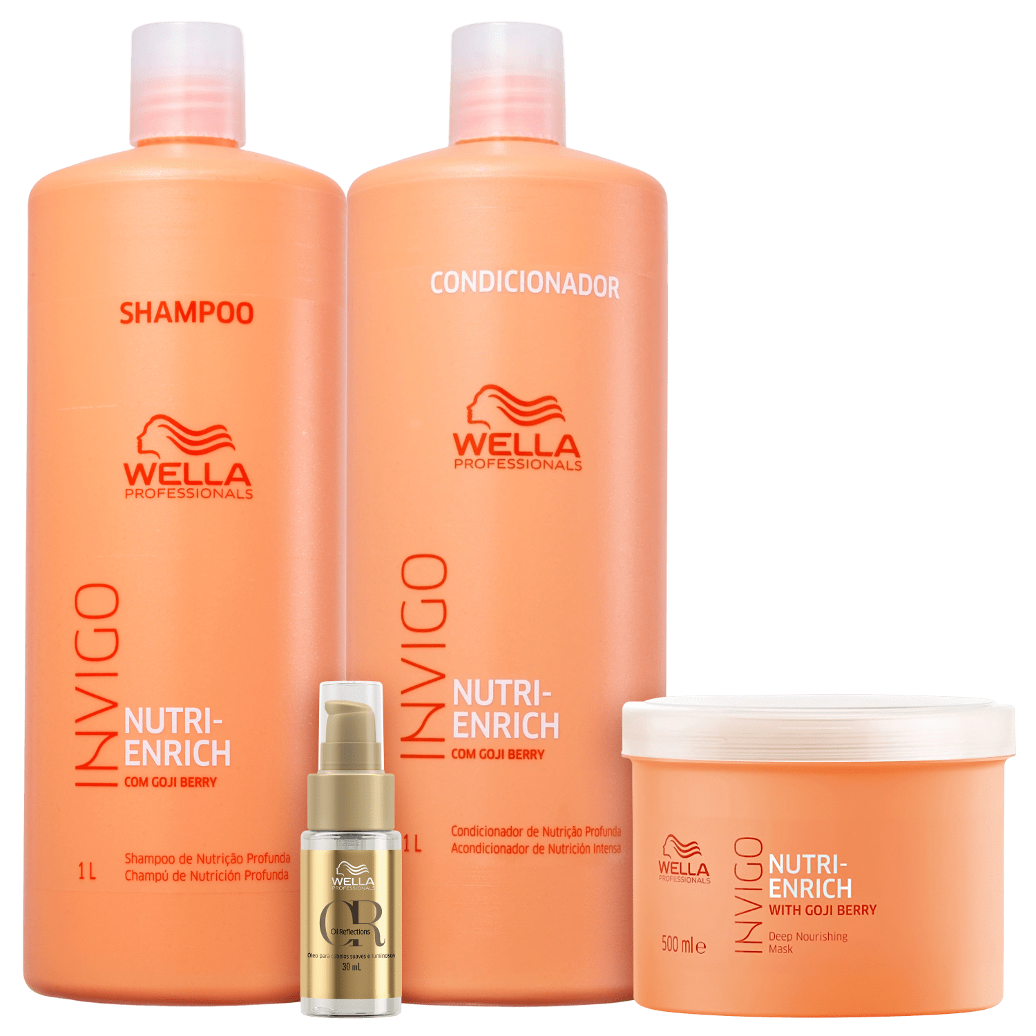 Kit Wella Professionals Invigo Nutri-Enrich Quarteto Shine Salon Care (4 Produtos)