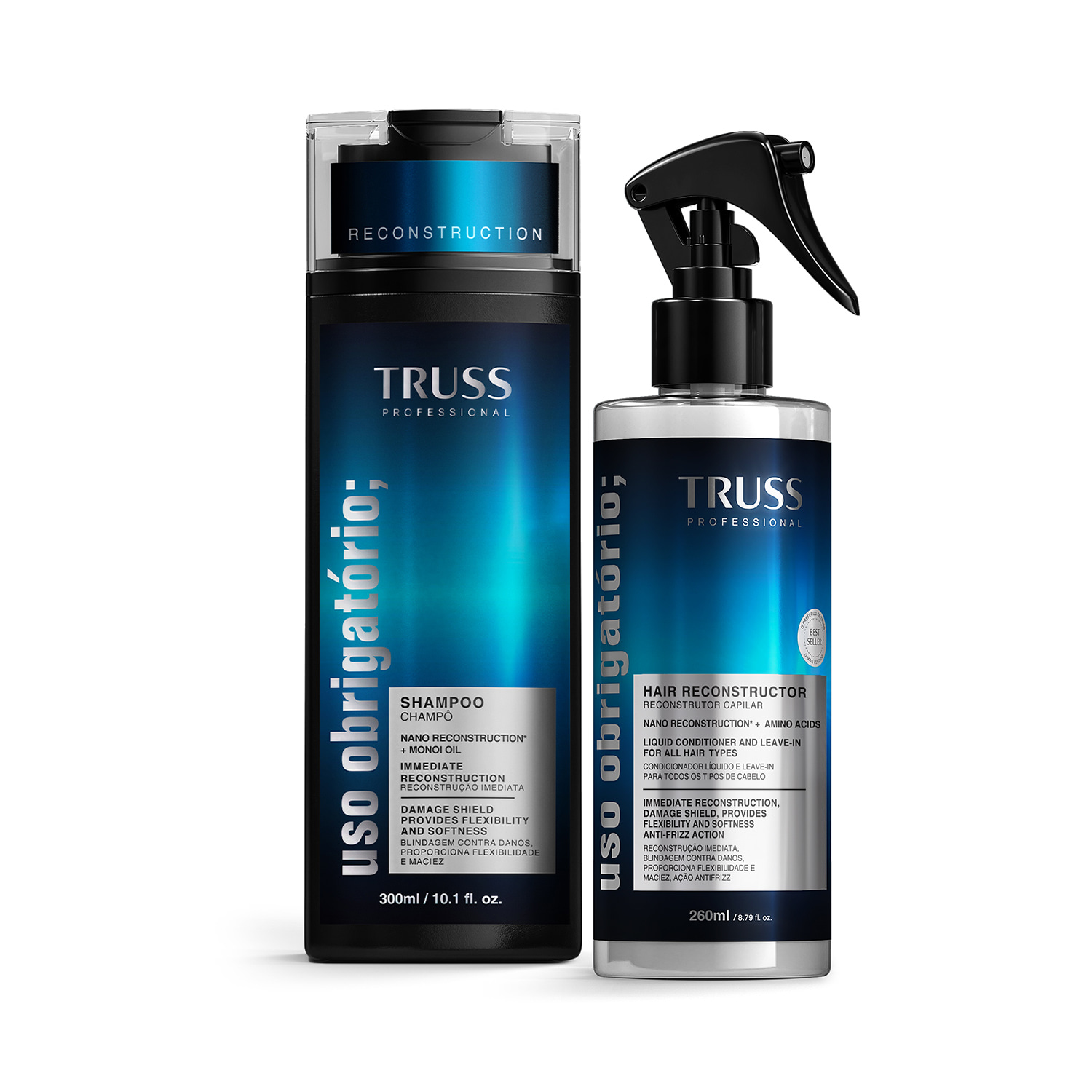 Combo Truss Uso Obrigatório;: Shampoo 300ml + Spray 260ml