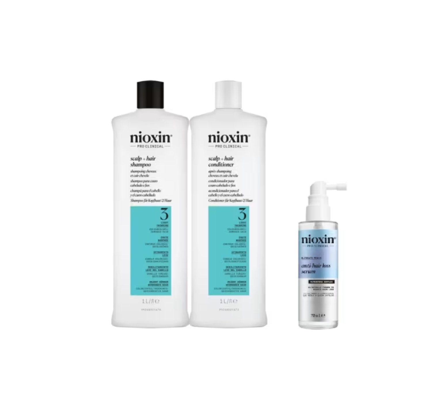 Kit Nioxin Volume Thinning Sistema 3 + Anti-Hair Loss (3 Produtos)