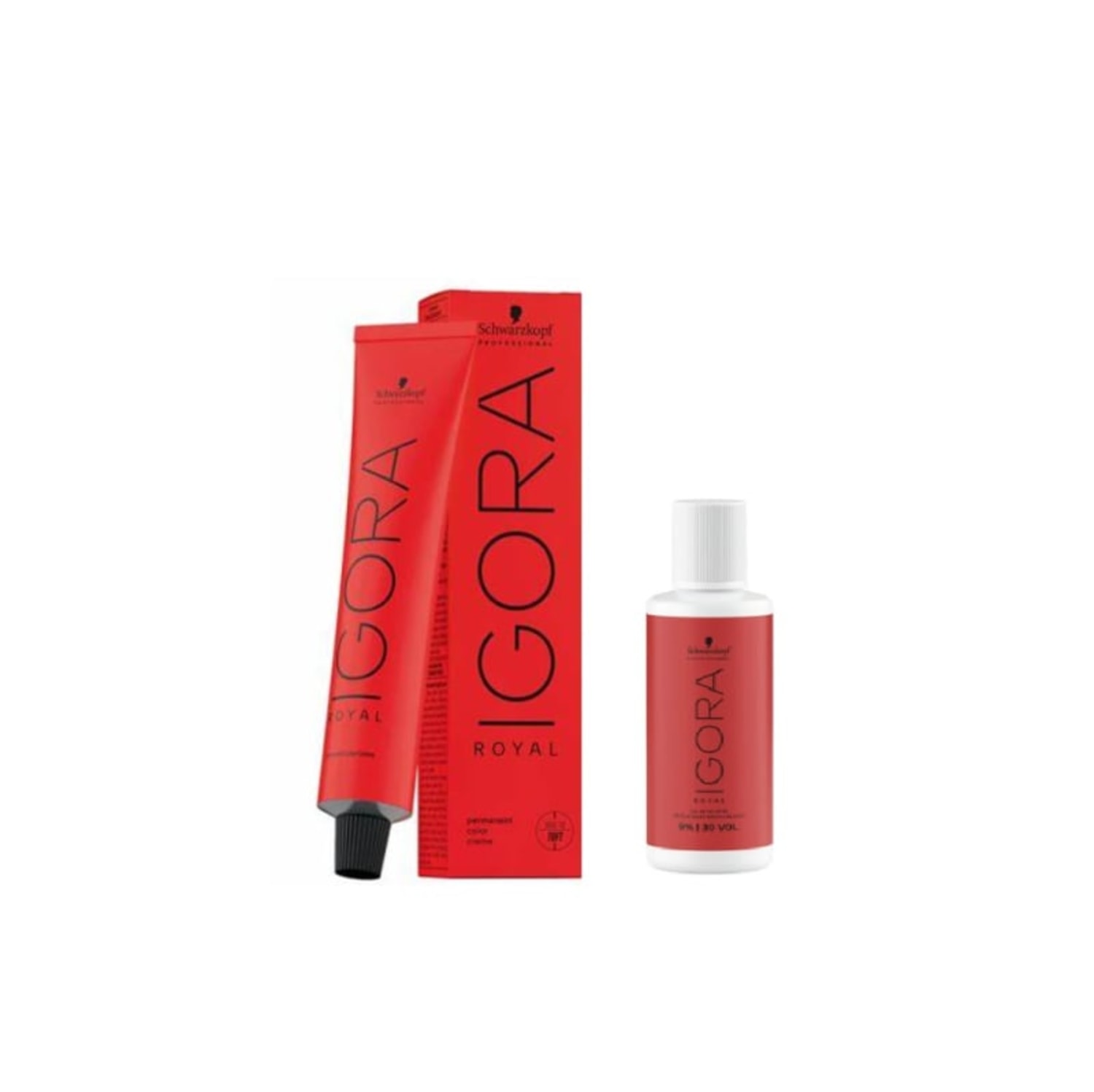 Kit Schwarzkopf Igora Royal 6.77 Louro Escuro Cobre Extra + Ox 30vol 60 ml