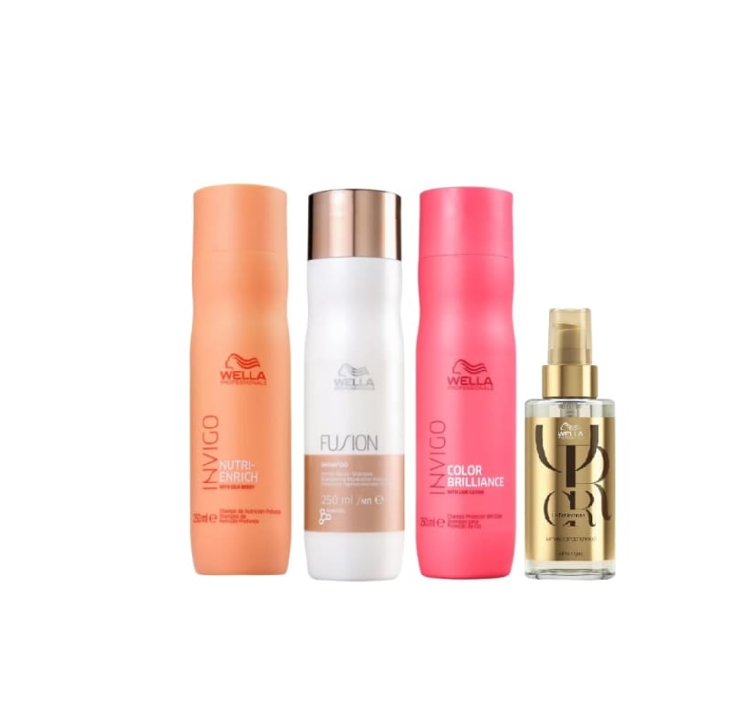 Cronograma Capilar Wella Fios Perfeitos - 3 Shampoos 250ml + Óleo Oil Reflections 100ml
