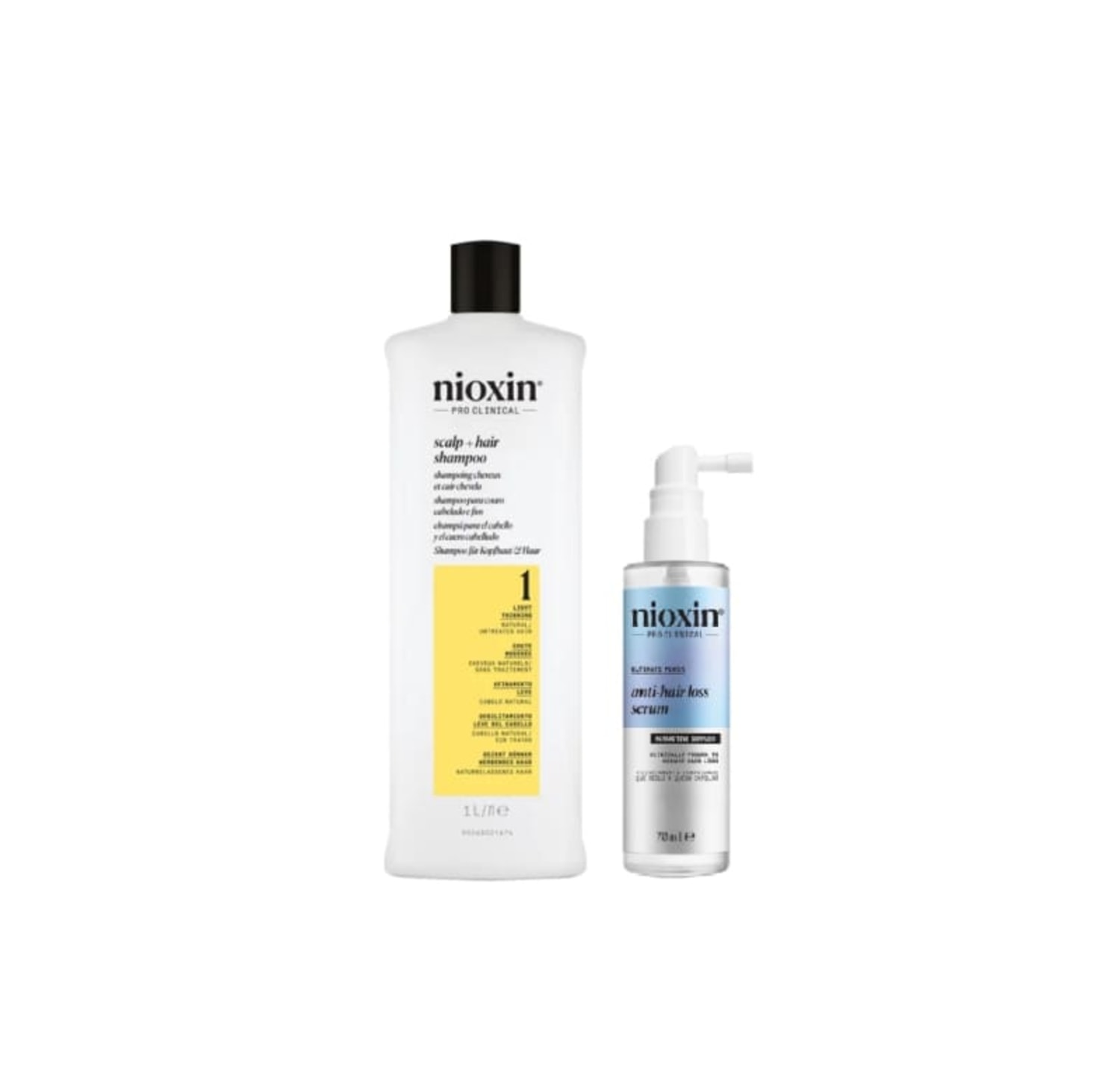 Kit Nioxin Volume Thinning Sistema 1 + Anti-Hair Loss Duo Salon (2 Produtos)