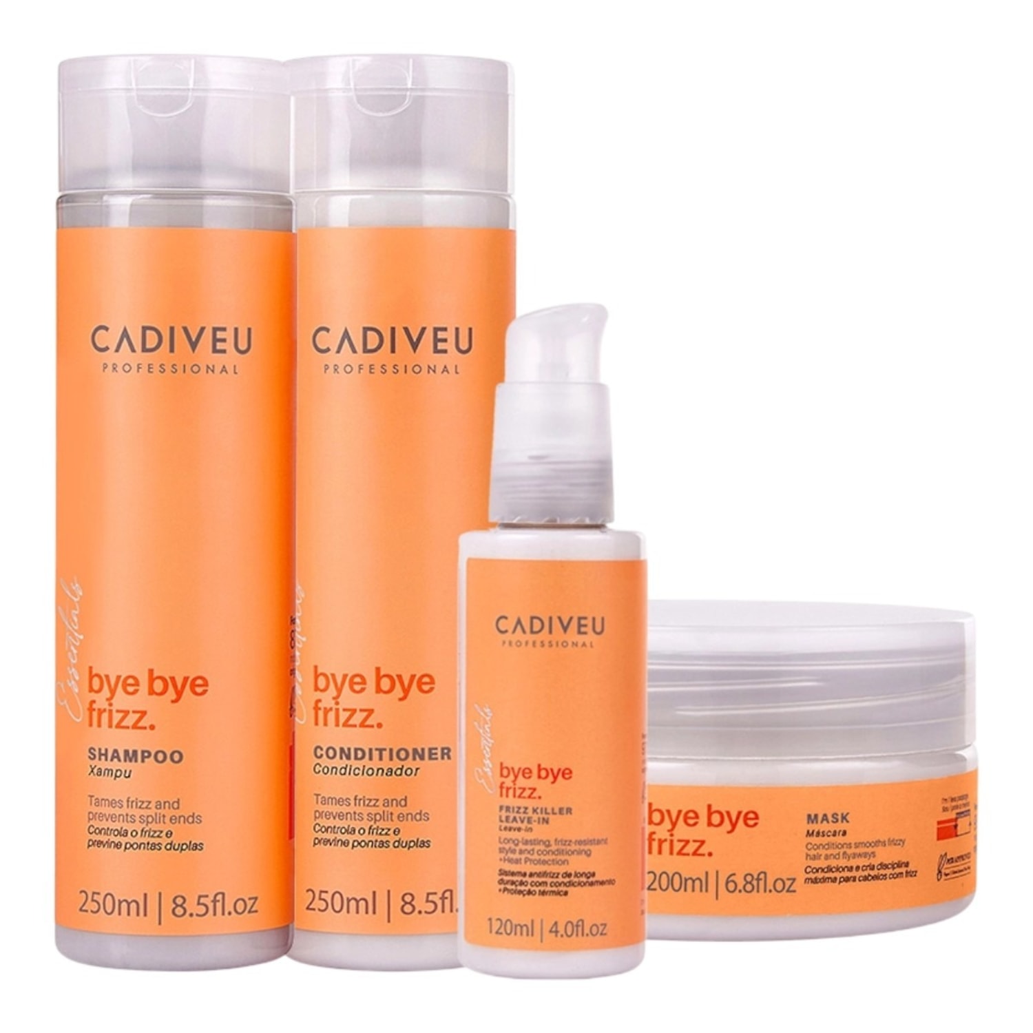 Kit Cadiveu Professional BB Frizz - Shampoo & Condicionador 250ml + Máscara 200ml + Leave-In 120ml