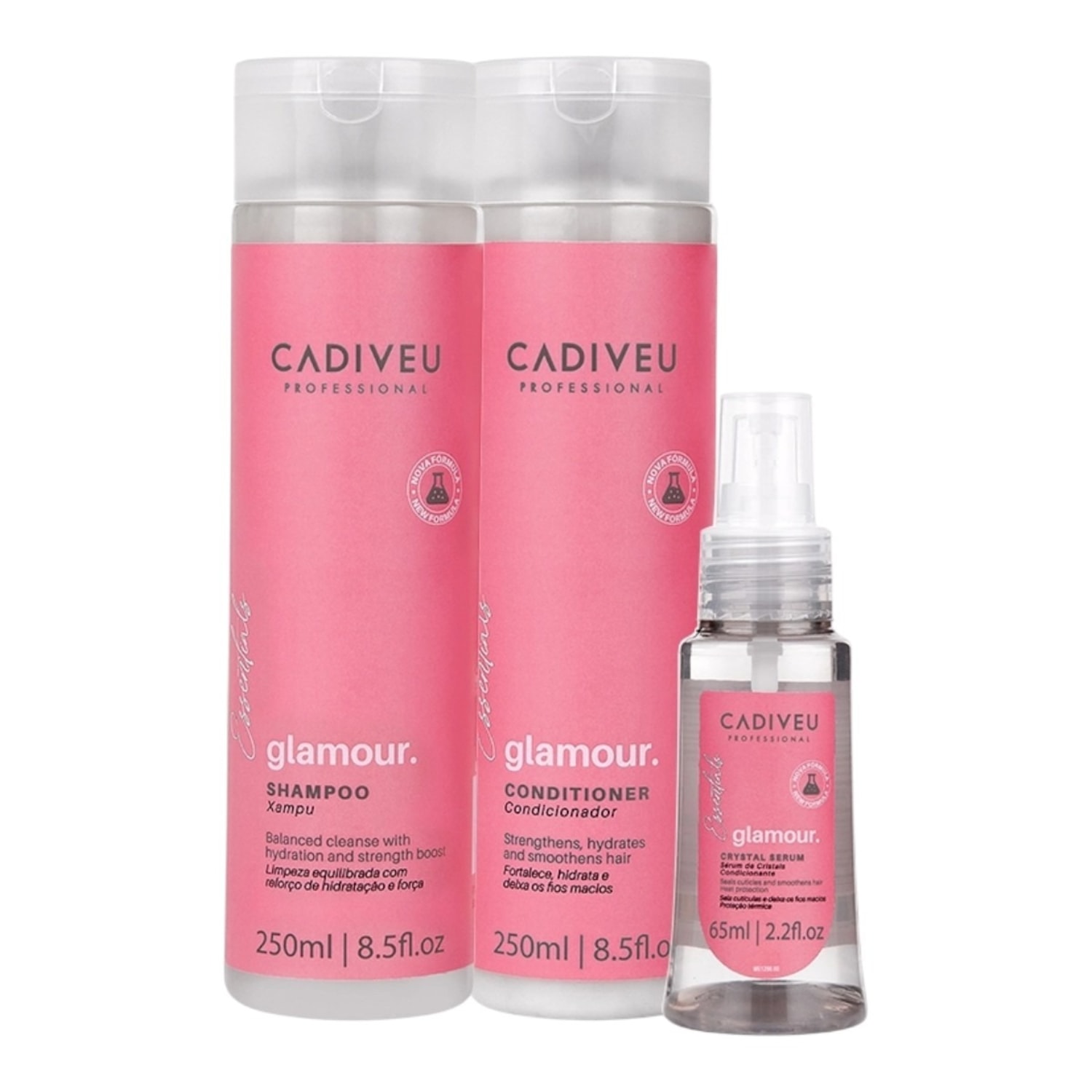 Kit Cadiveu Professional Glamour - Shampoo & Condicionador 250ml + Sérum 65ml