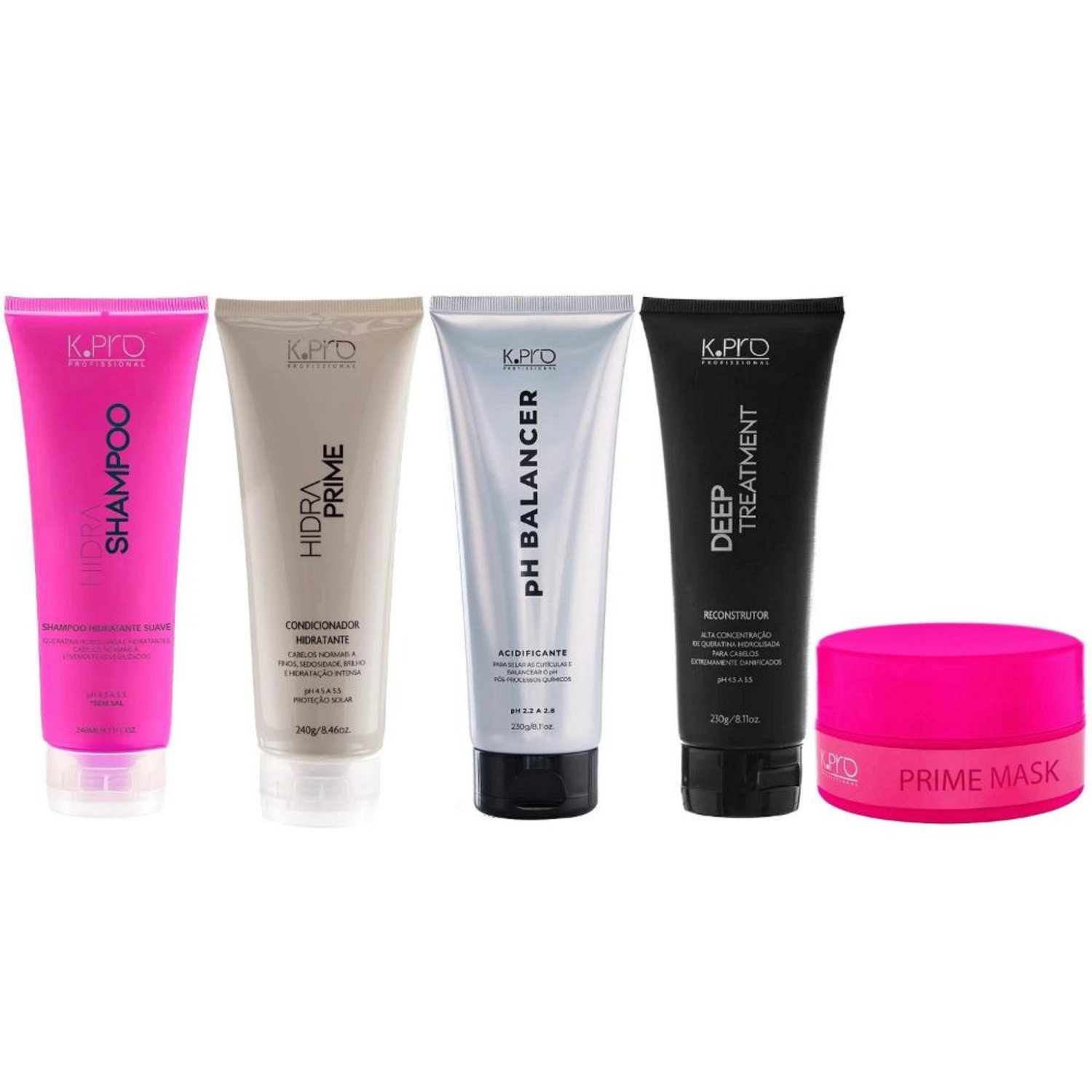 Kit K.Pro Hidra Prime pH Balancer Reconstruction (5 Produtos)