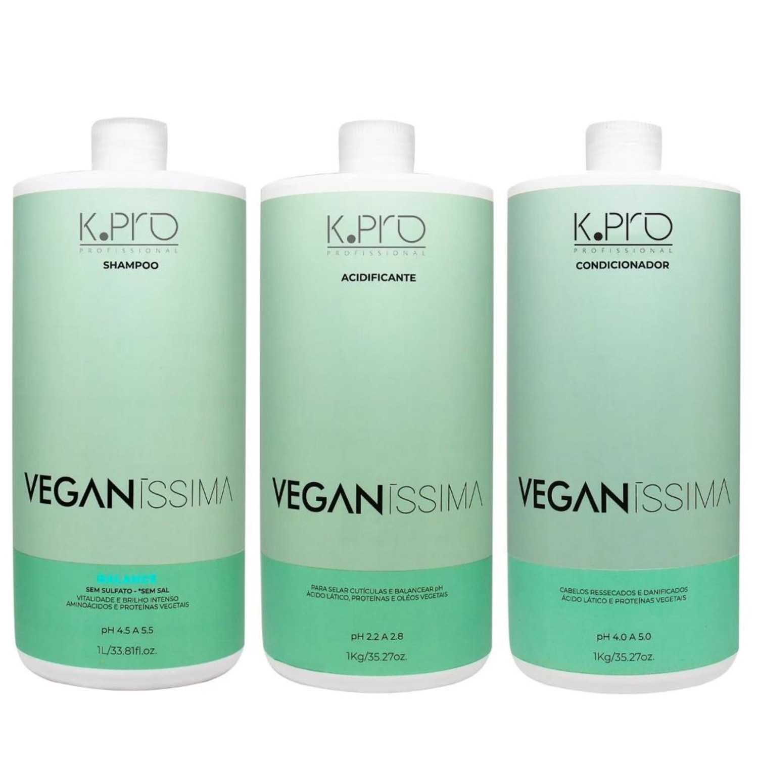 Kit K.Pro Veganíssima Balance + Acidificante Salon (3 Produtos)