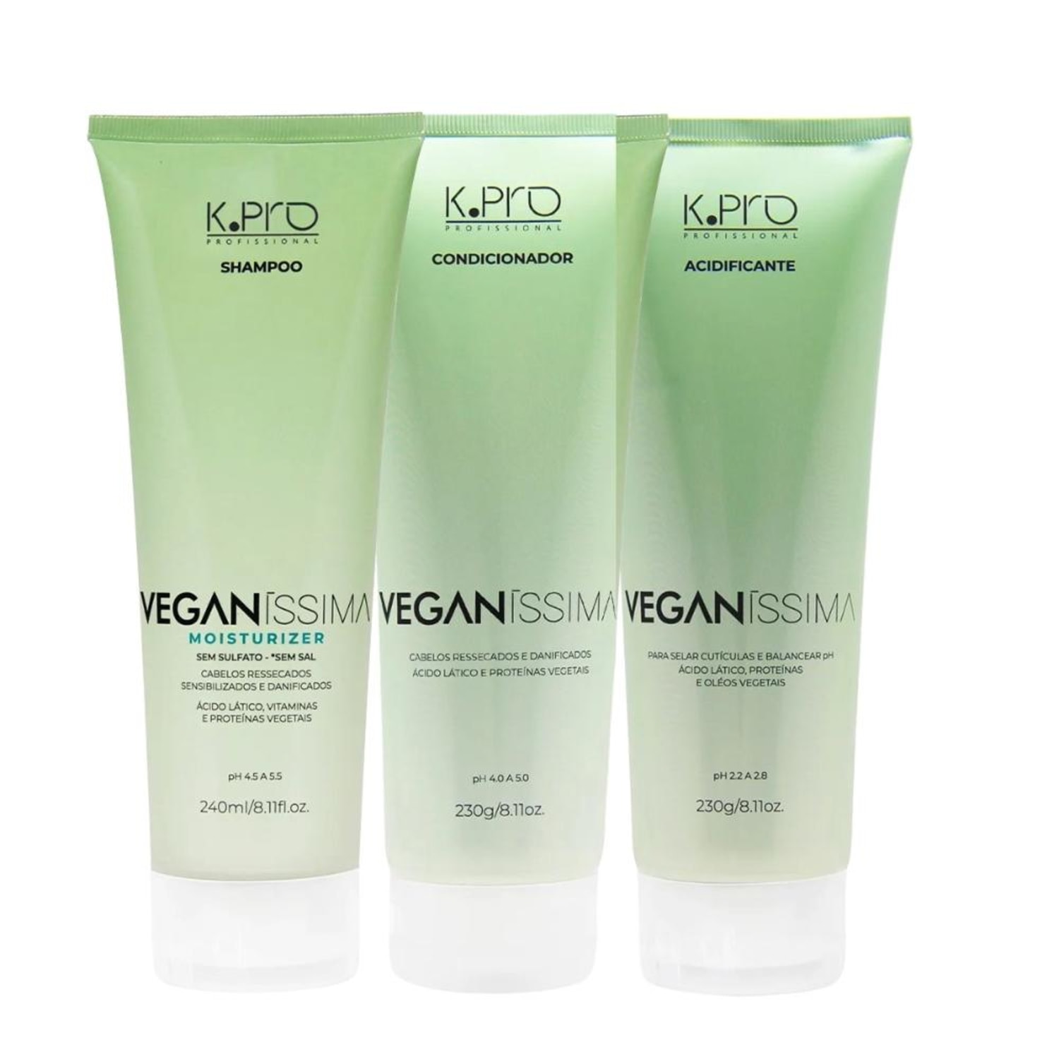 Kit K.Pro Veganíssima Moisturizer Acidificante (3 Produtos)