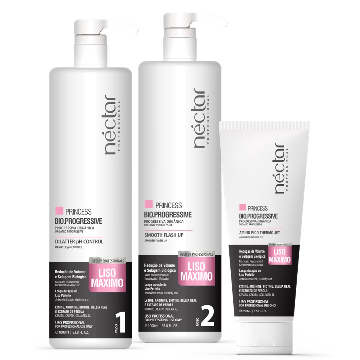 Kit Néctar Professional Princess Bio Progressive Premium (3 Produtos)