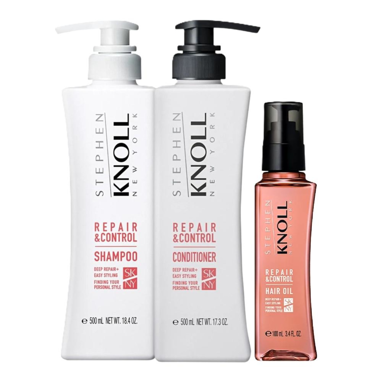 Kit Stephen Knoll Repair & Control - Shampoo 500ml + Condicionador 500ml + Hair Oil 100ml