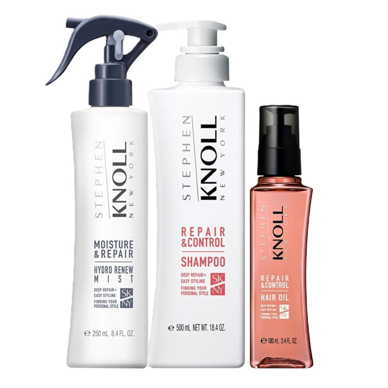 Kit Stephen Knoll Repair & Control - Shampoo 500ml + Leave-in Moisture 250ml + Hair Oil 100ml
