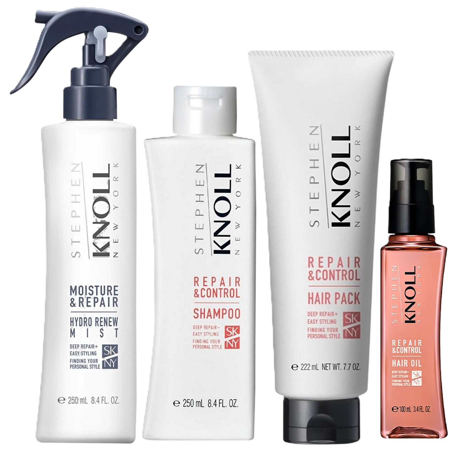 Kit Stephen Knoll Repair & Control - Shampoo 250ml + Máscara 222ml + Leave-in Moisture 250ml + Hair Oil 100ml