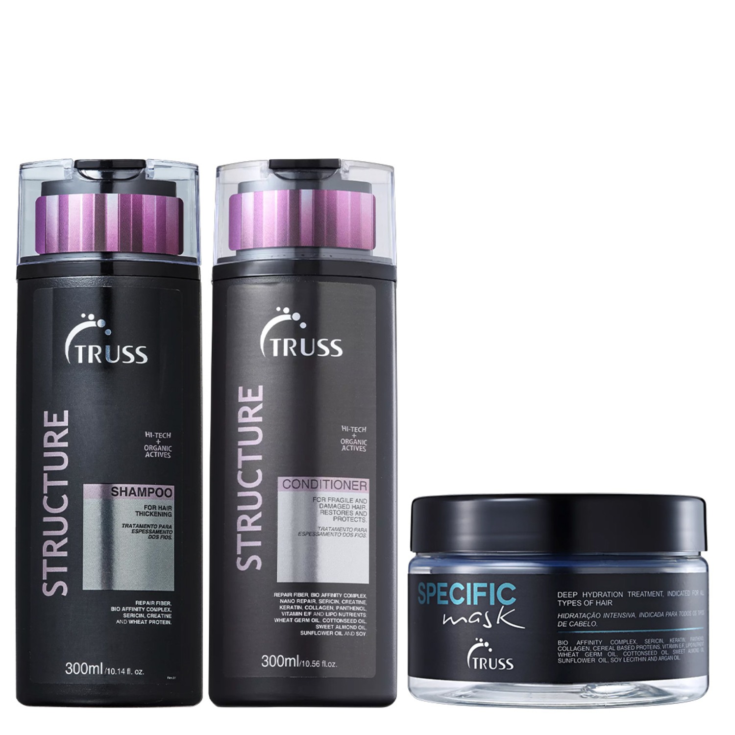 Truss Structure Kit Shampoo Condicionador e Specific Mask 180g
