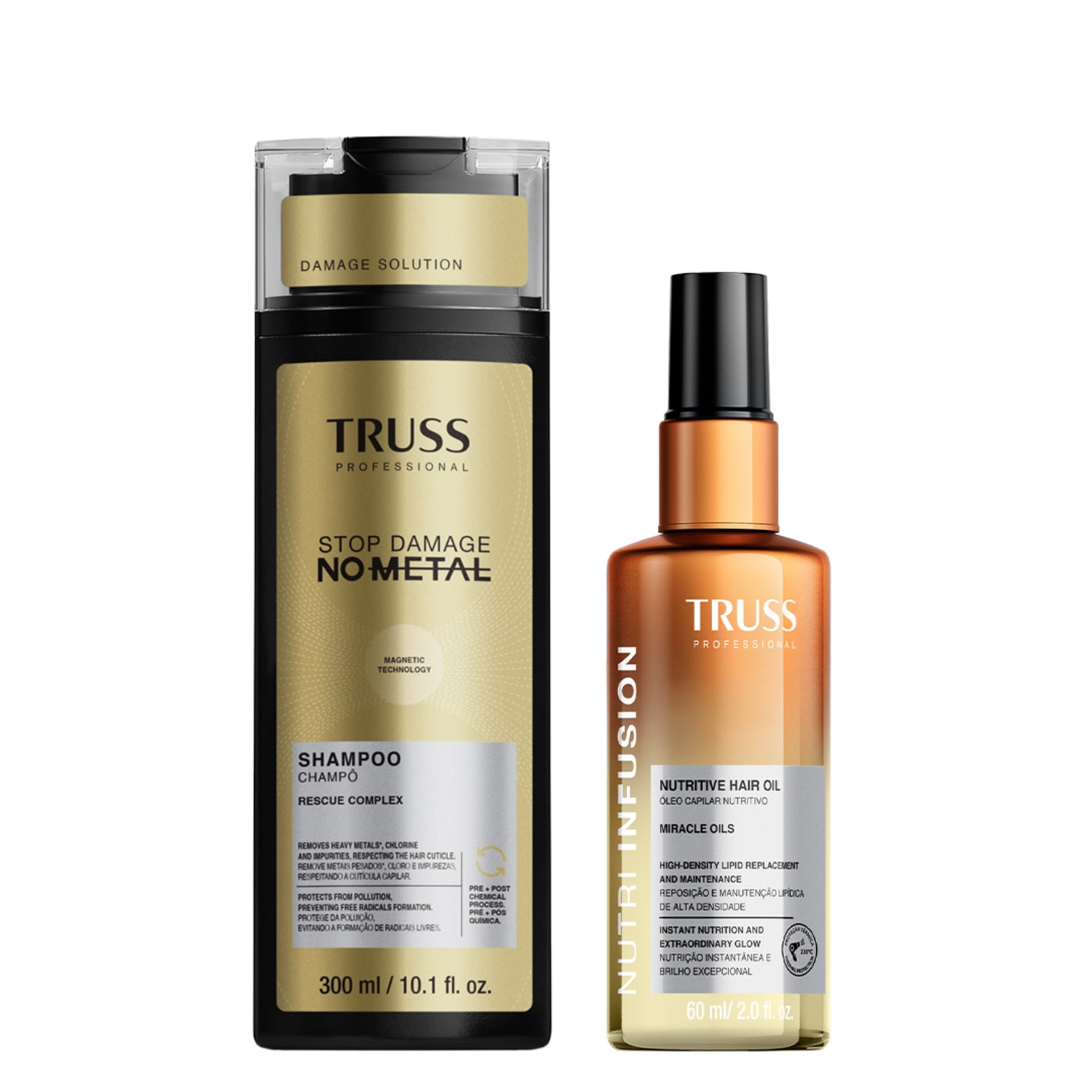 Truss Stop No Metal Kit Shampoo e Óleo Nutri Infusion 60ml