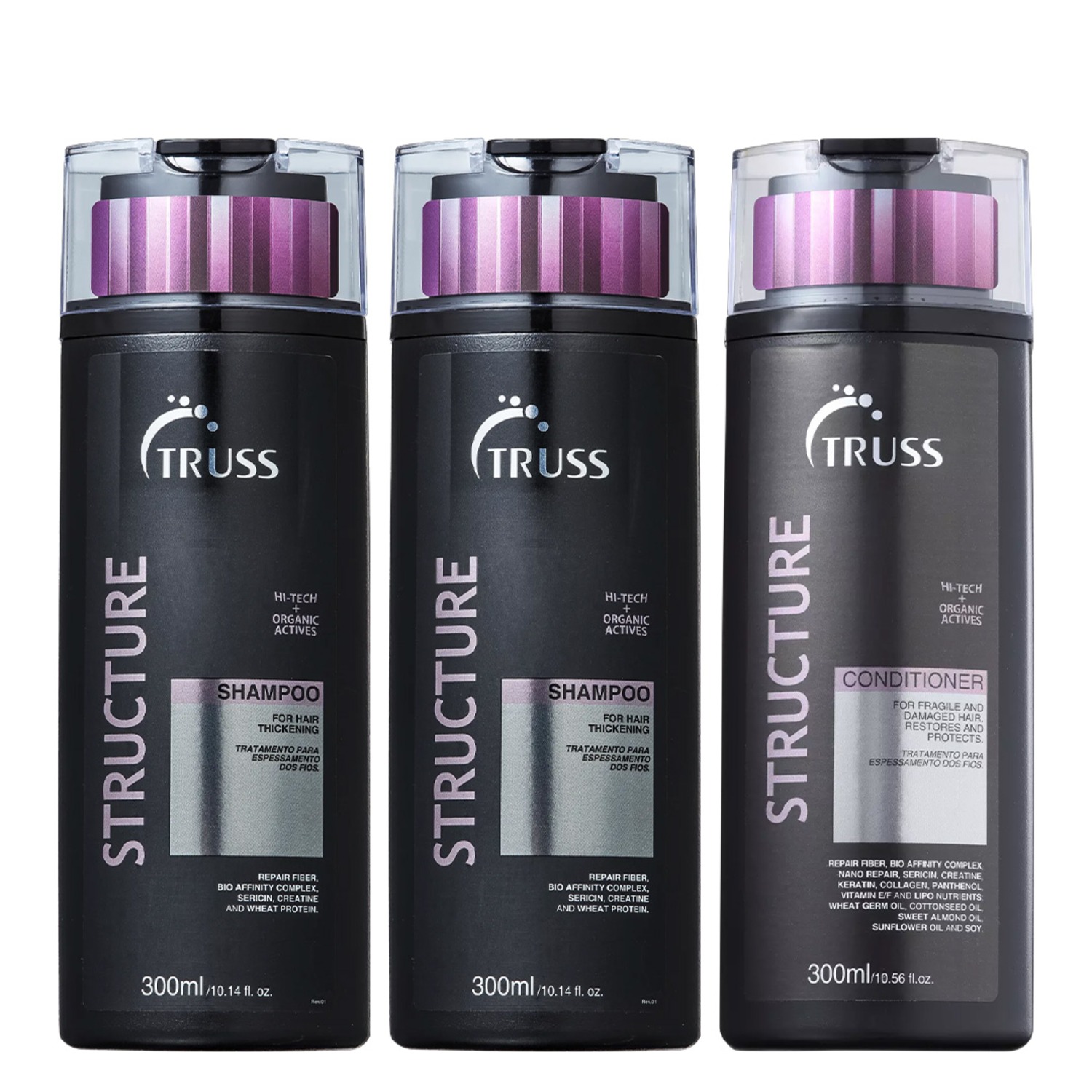 Truss Structure Kit 2 Shampoo e 1 Condicionador 300ml