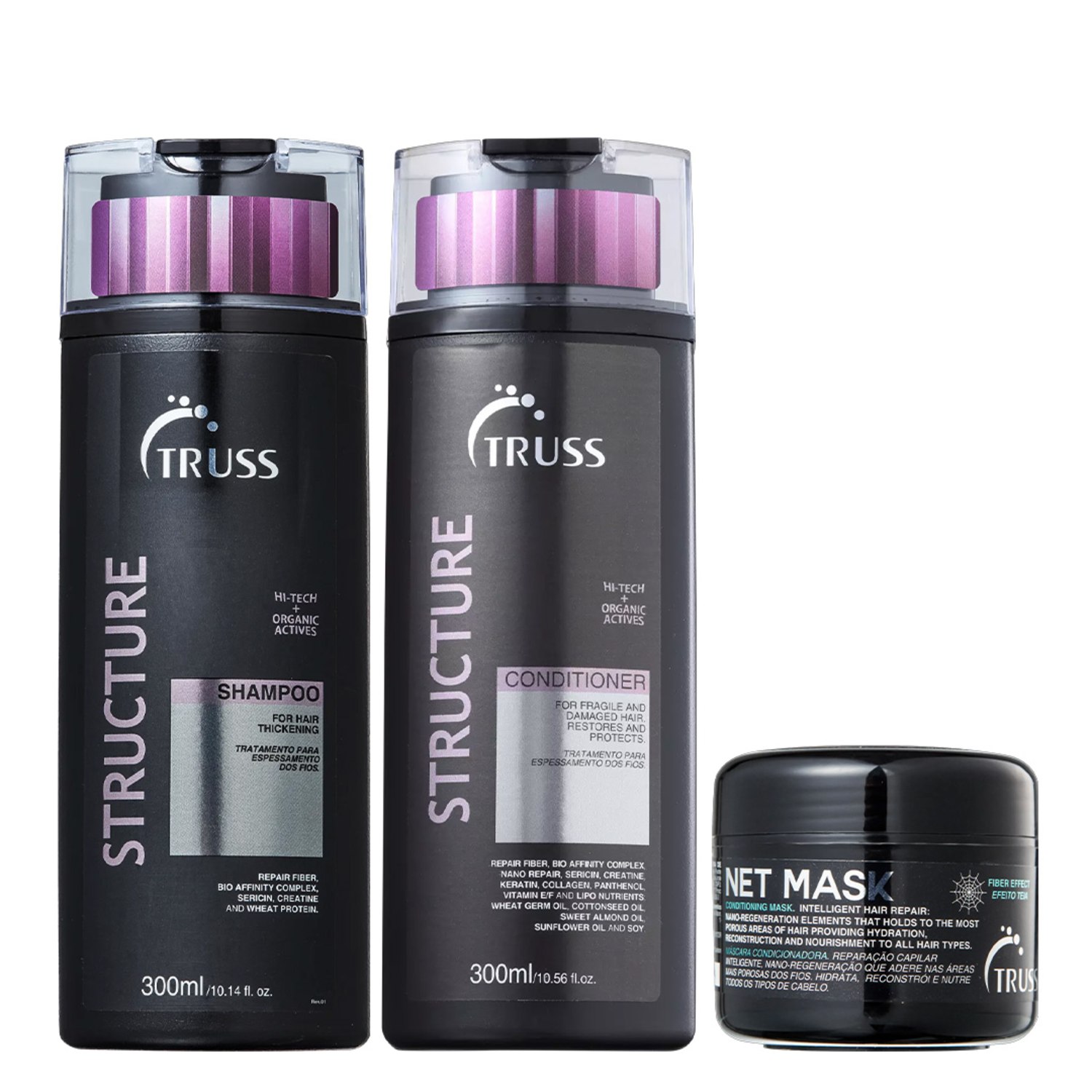 Truss Structure Kit Shampoo Condicionador e Net Mask 30g