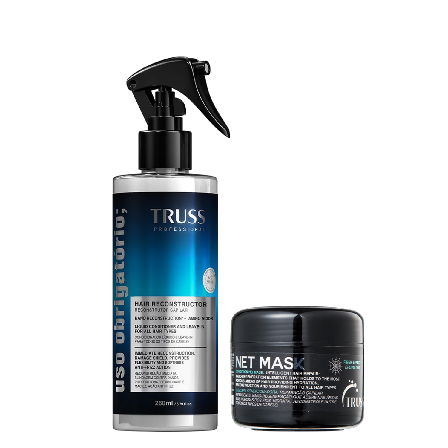Truss Kit Uso Obrigatório Reconstrutor 260ml e Net Mask 30g
