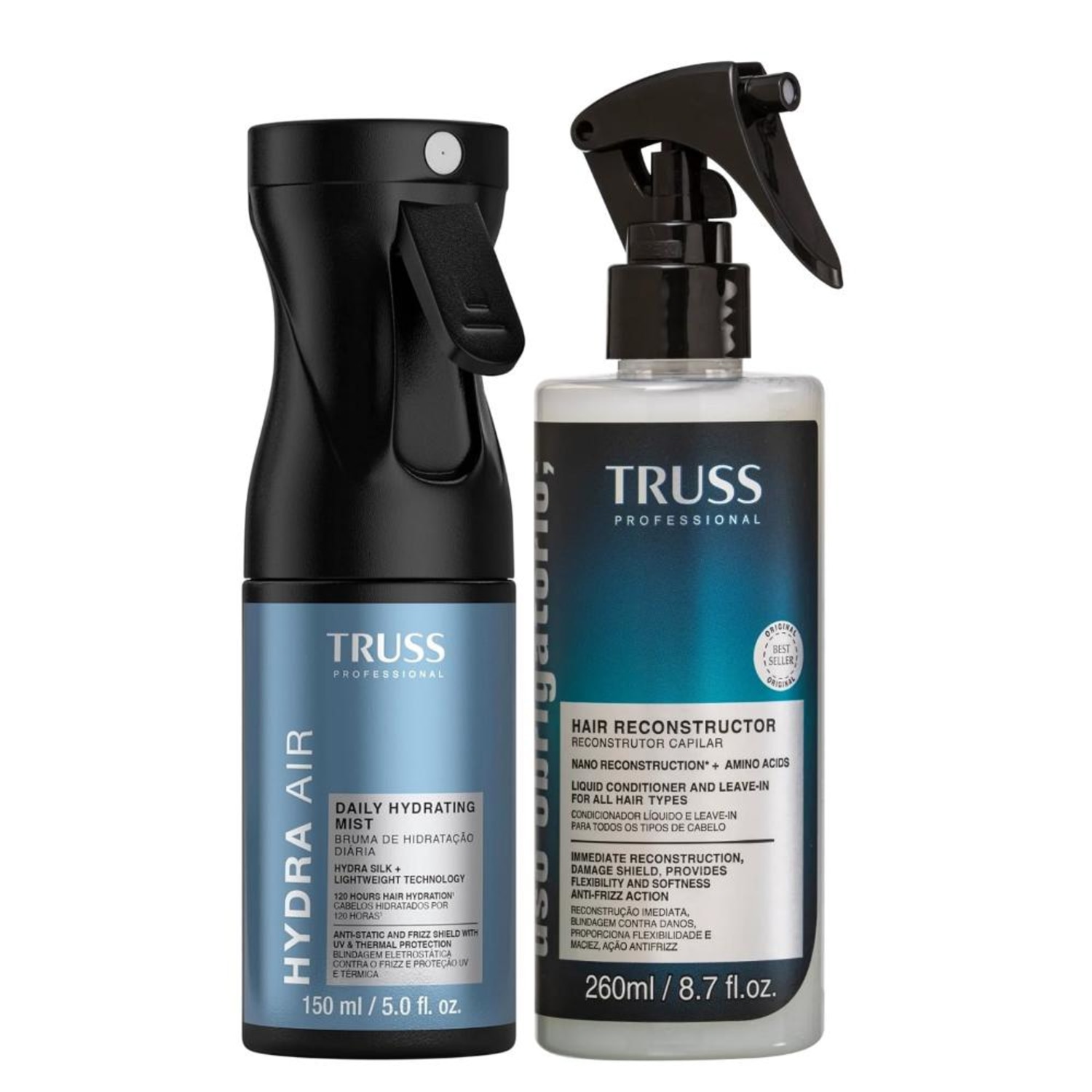 Kit Truss Hydra Air - Bruma de Hidratação 150ml + Uso Obrigatório 260ml