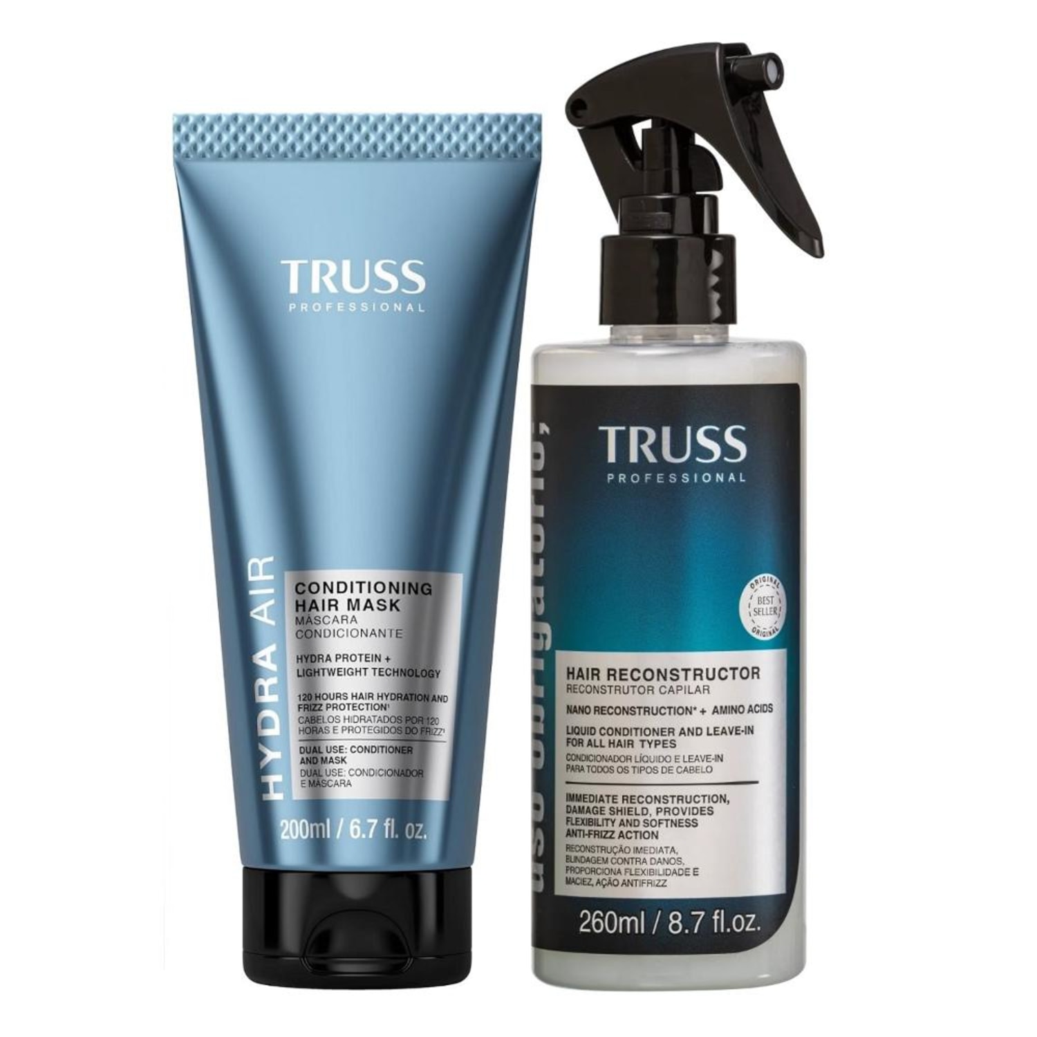 Kit Truss Hydra Air - CondMask 200ml + Uso Obrigatório 260ml