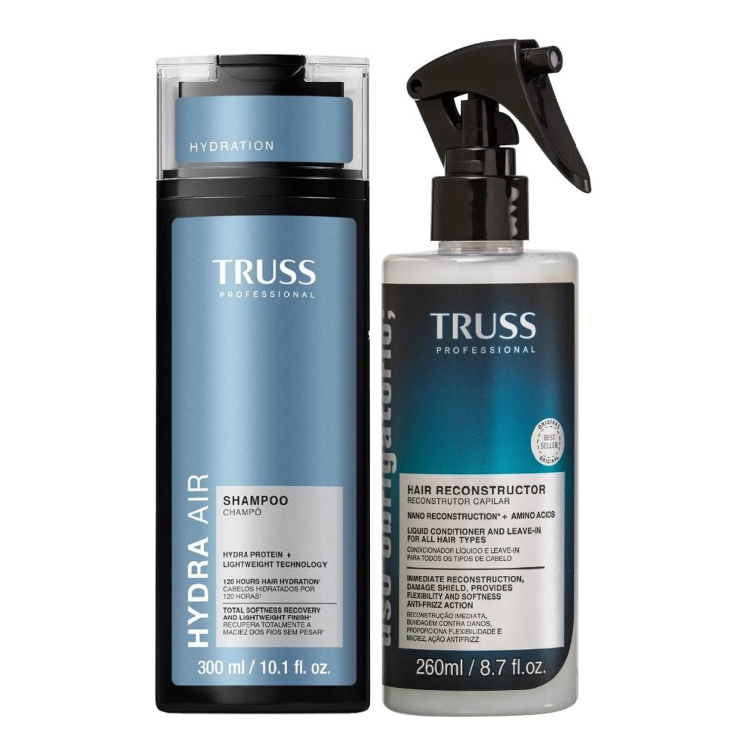 Kit Truss Hydra Air - Shampoo 300ml + Uso Obrigatório 260ml