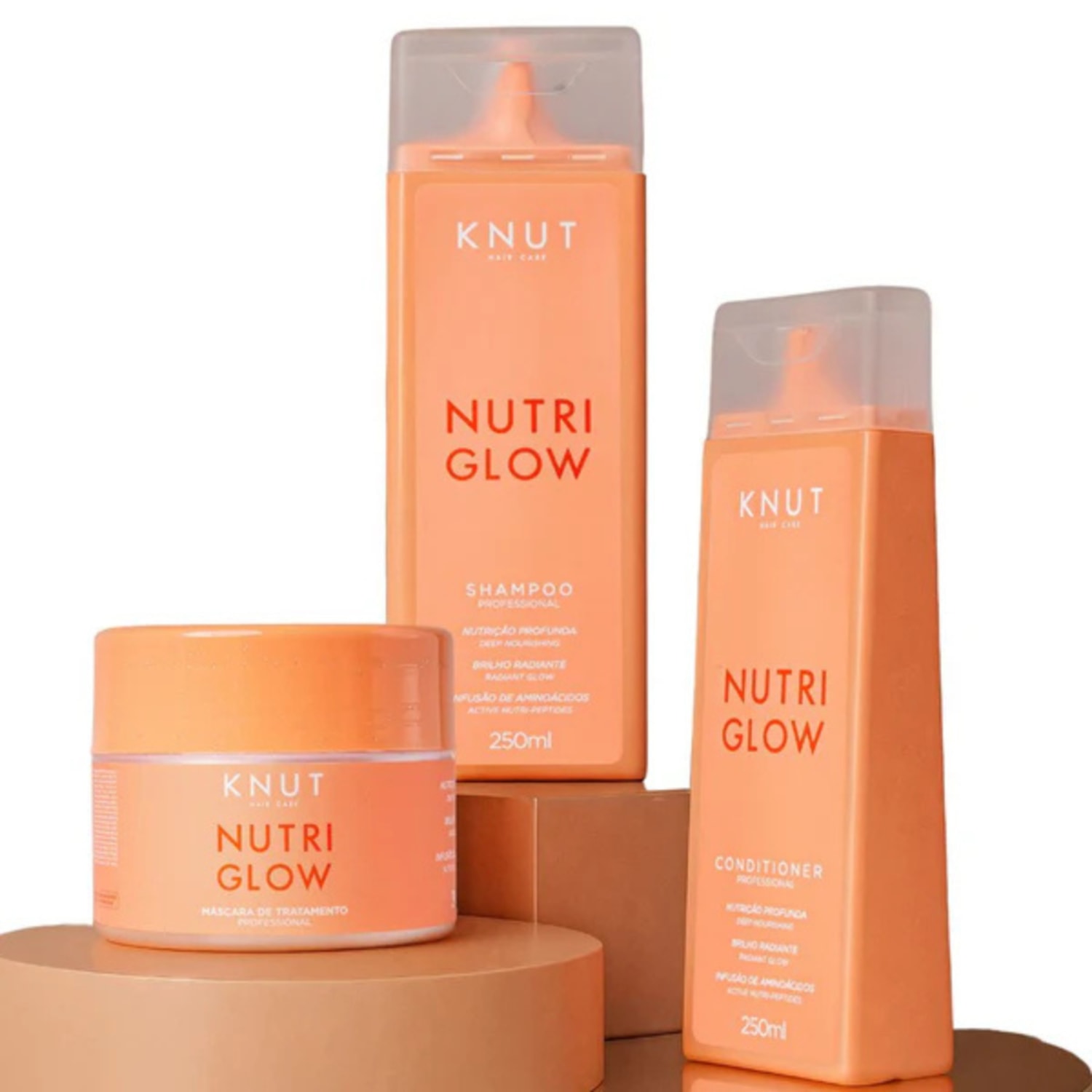 Knut Nutri Glow Kit Shampoo + Condicionador e Máscara