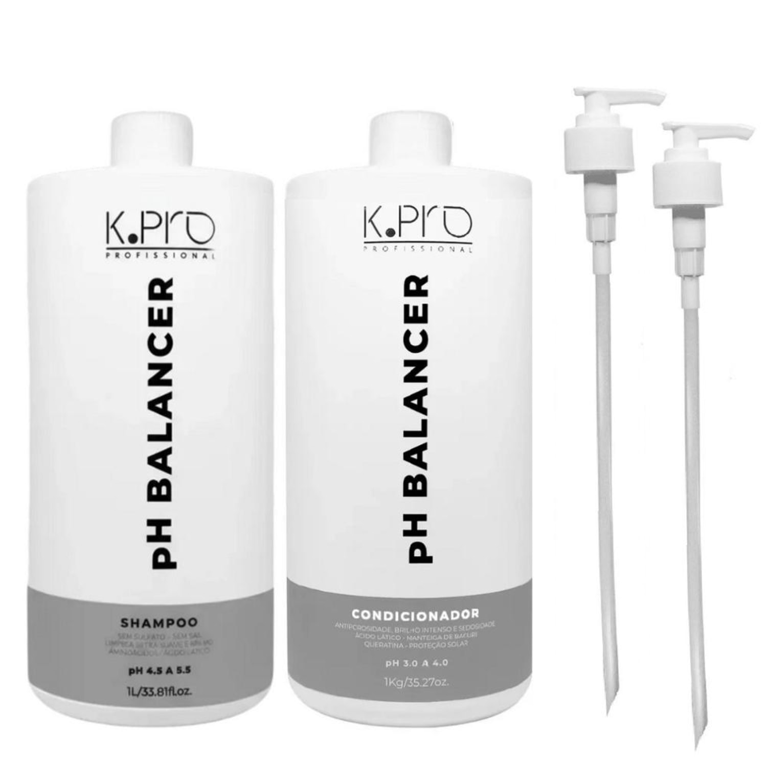 Kit K.Pro pH Balancer Duo Salon Essentials + Válvulas Pump (2 Produtos)