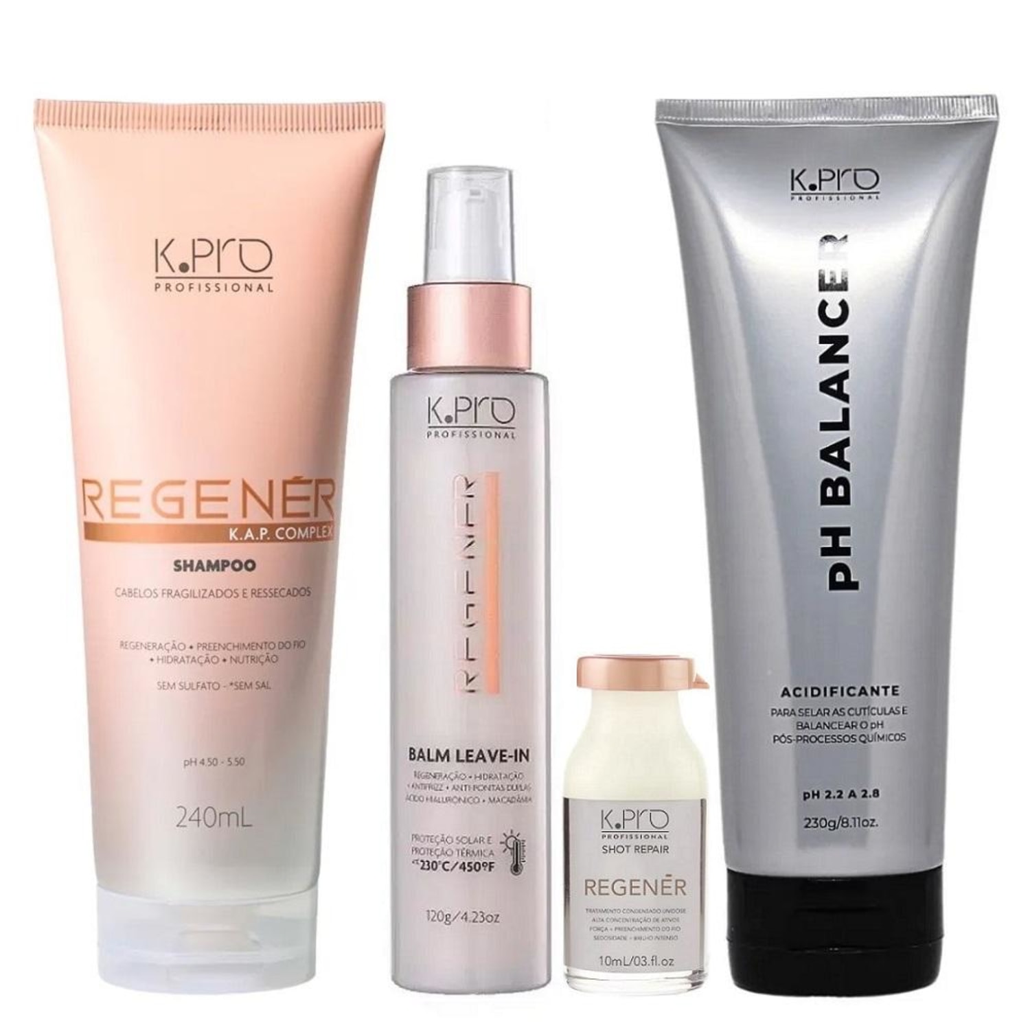 Kit K.Pro Regenér pH Balancer Restore (4 Produtos)
