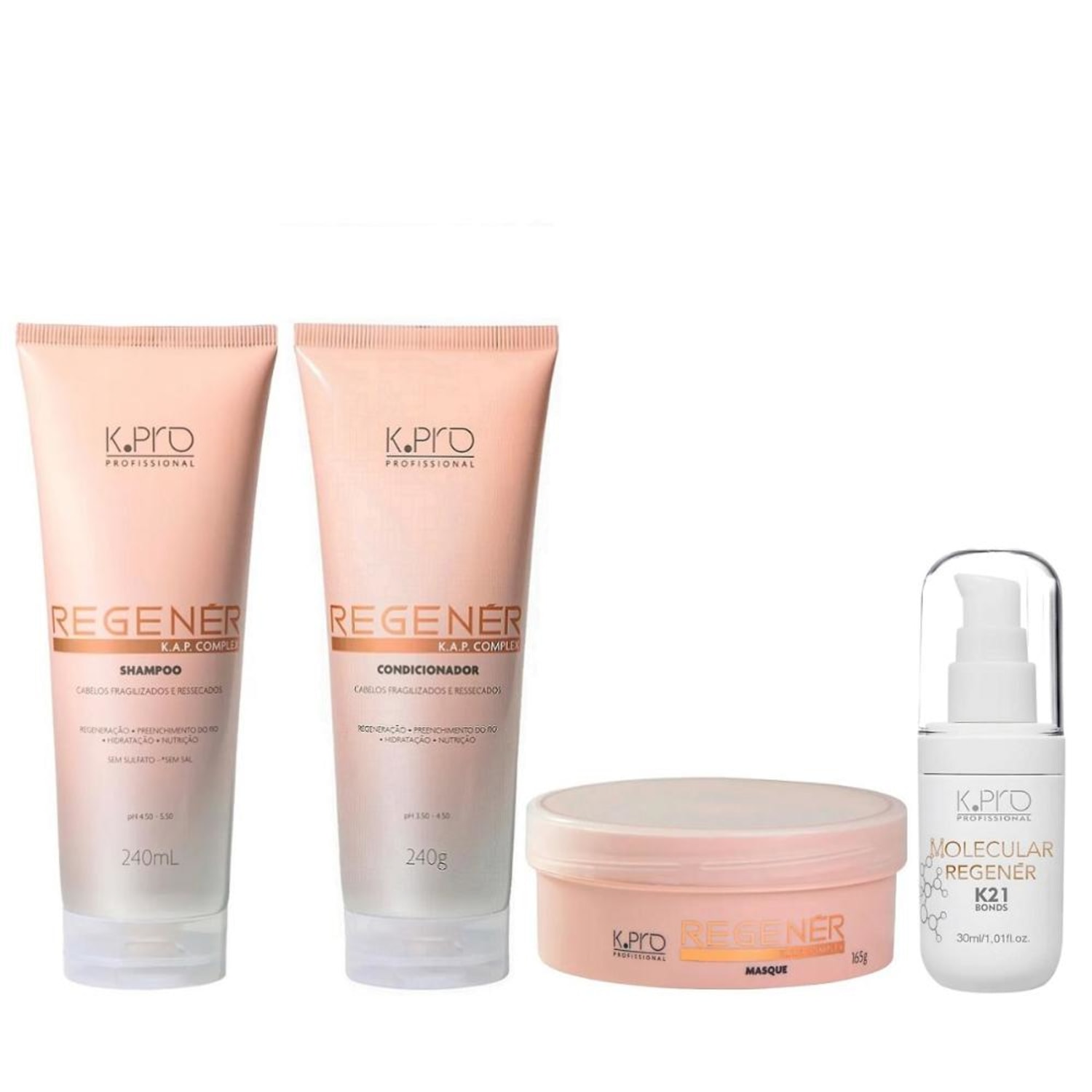 Kit K.Pro Regenér & K21 Bonds Power Care (4 Produtos)