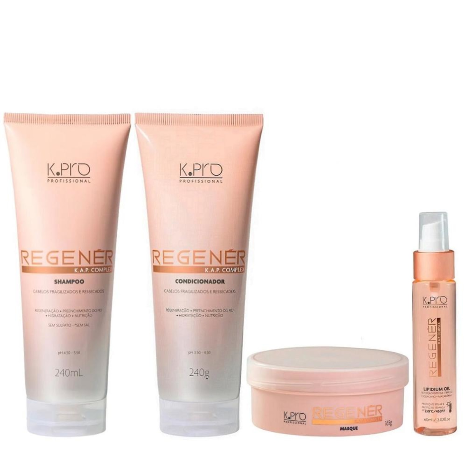 Kit K.Pro Regenér Recuperação dos Fios (4 Produtos)