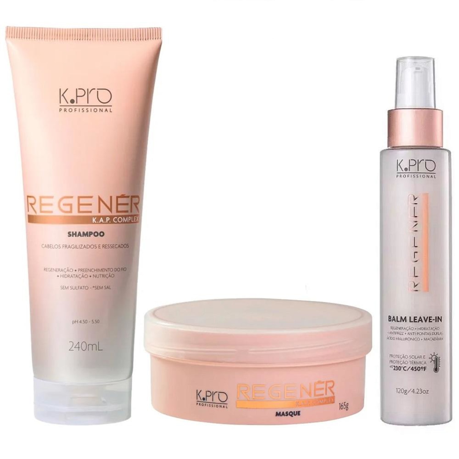 Kit K.Pro Regenér Hair Regeneration (3 Produtos)