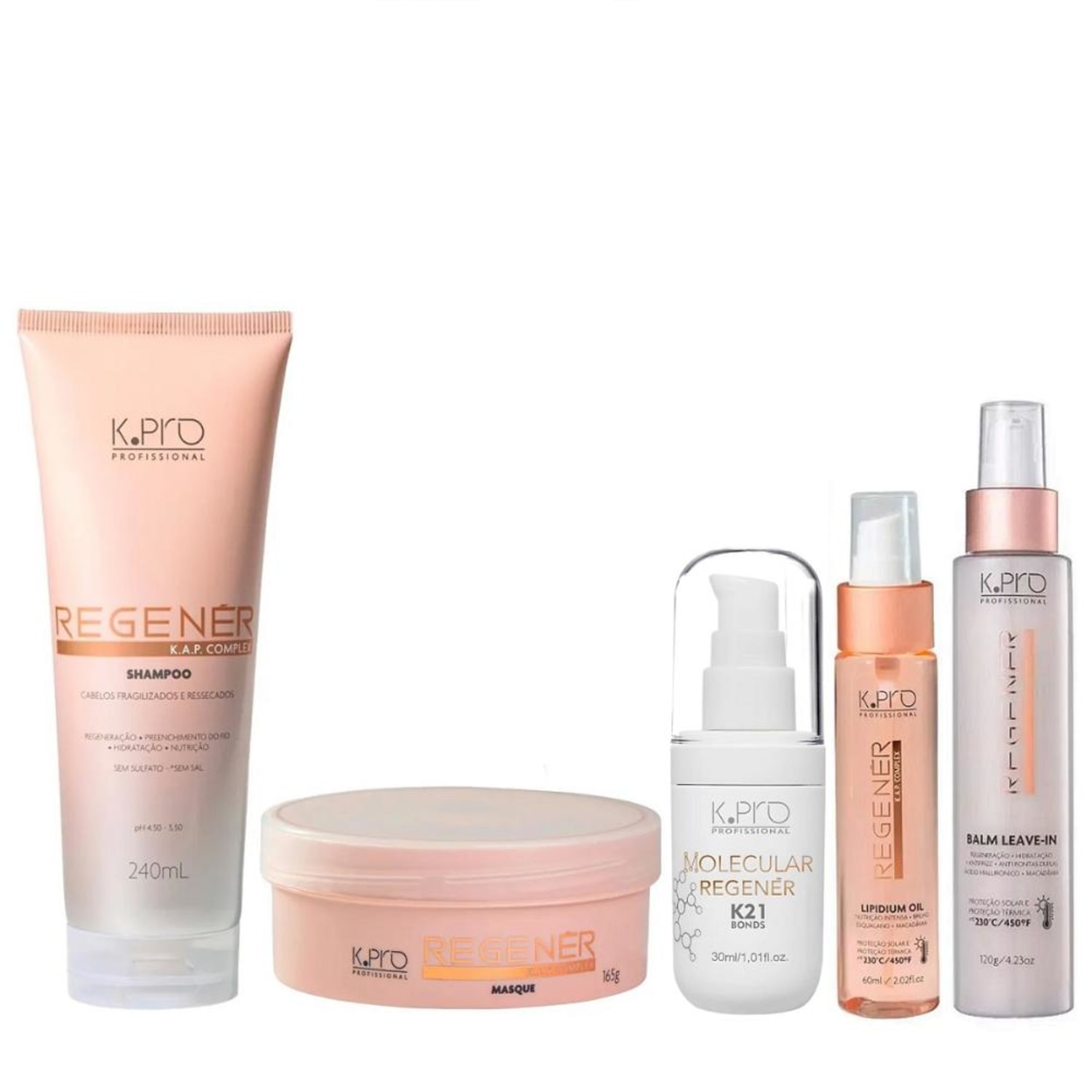 Kit K.Pro Regenér & K21 Bonds Care (5 Produtos)