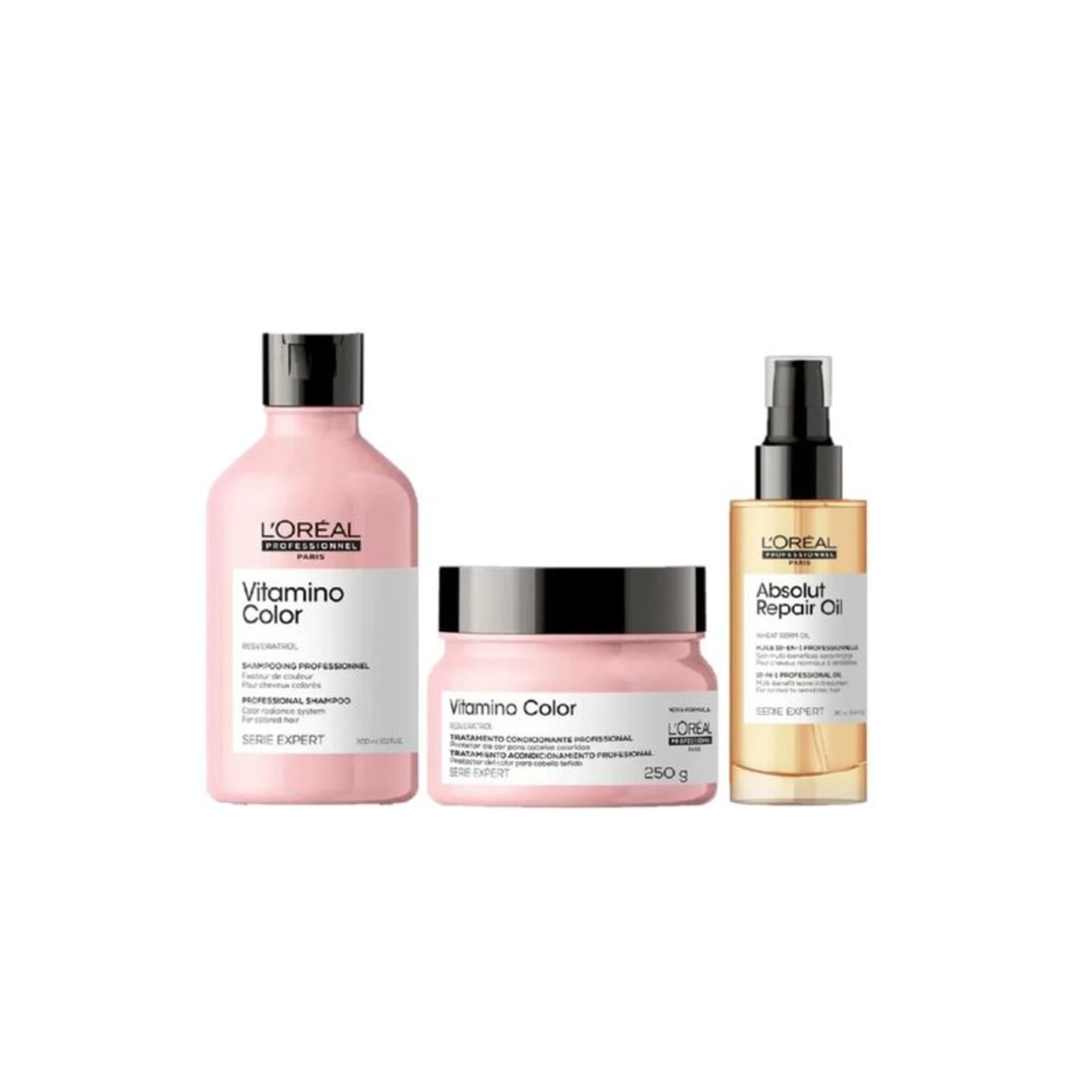 Kit L'Oréal Professionel Vitamino Color & Absolut Repair Oil (3 Produtos)