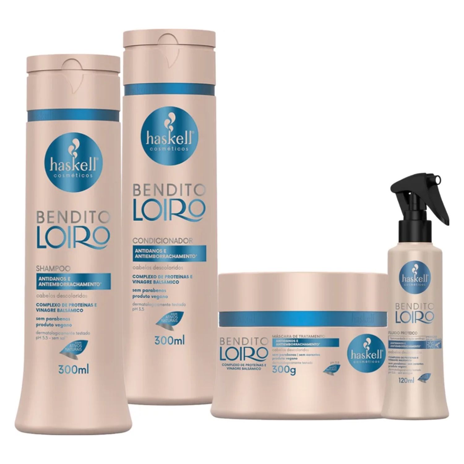 Haskell Kit Bendito Loiro sh cond masc fluido Produtos 300
