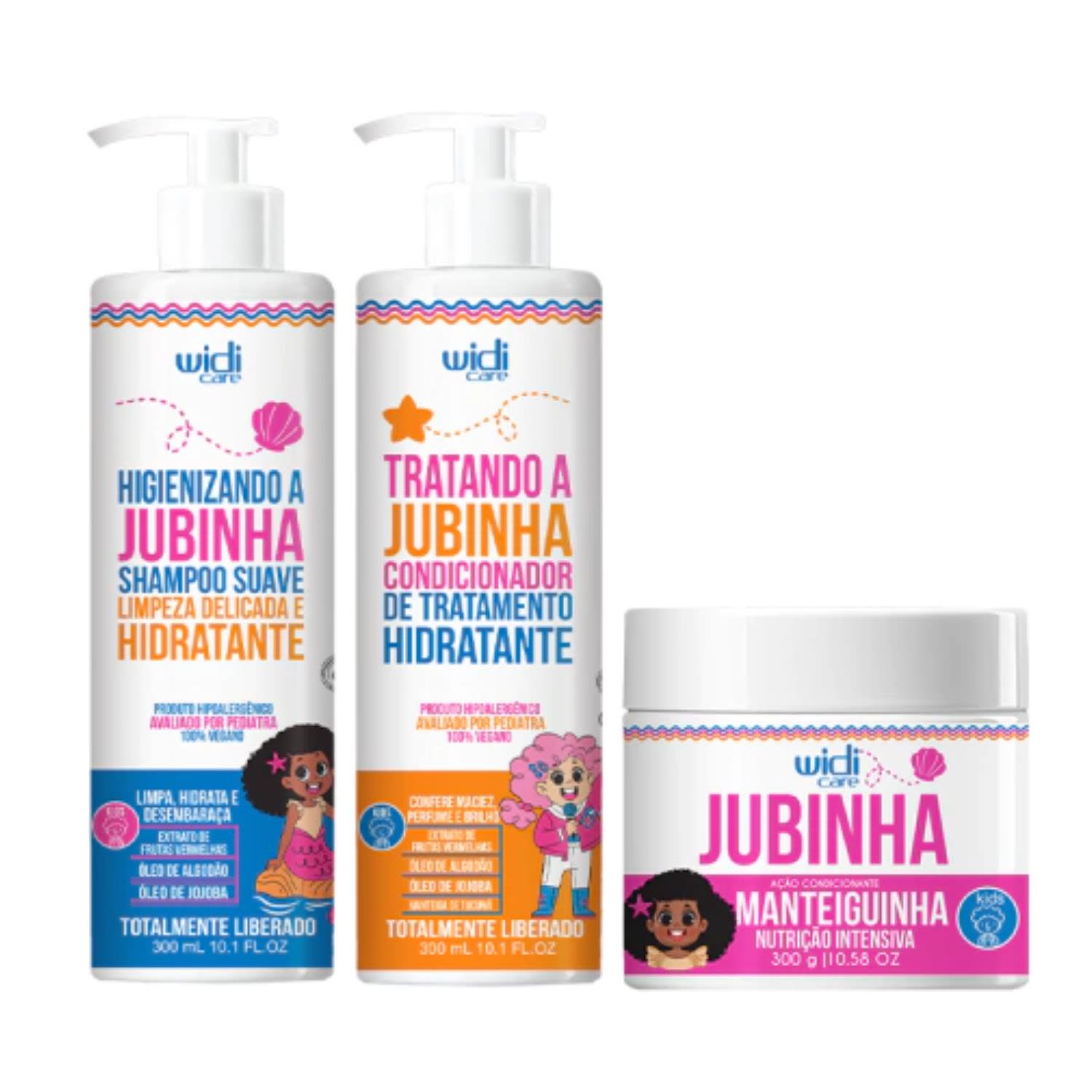 Kit Widi Care Jubinha - Shampoo + Condicionador + Máscara
