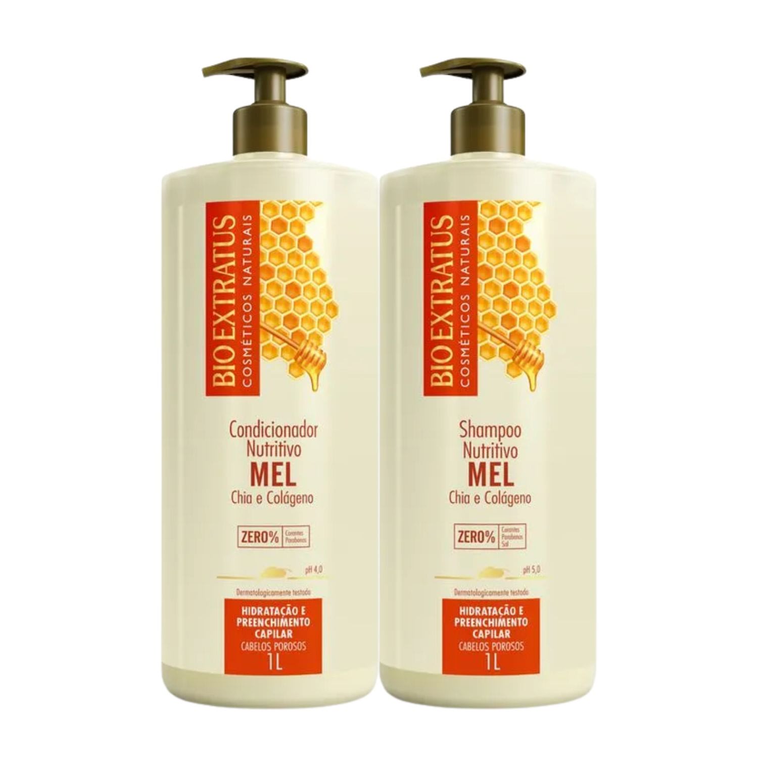 Kit Mel Shampoo e Condicionador 1Litro