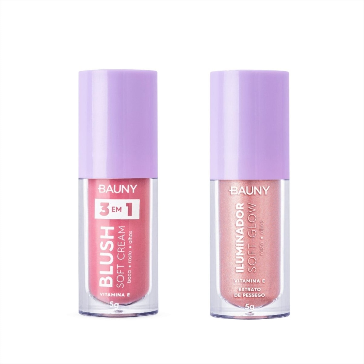 Kit Bauny Iluminador Sunlight + Blush Dreamy Líquido