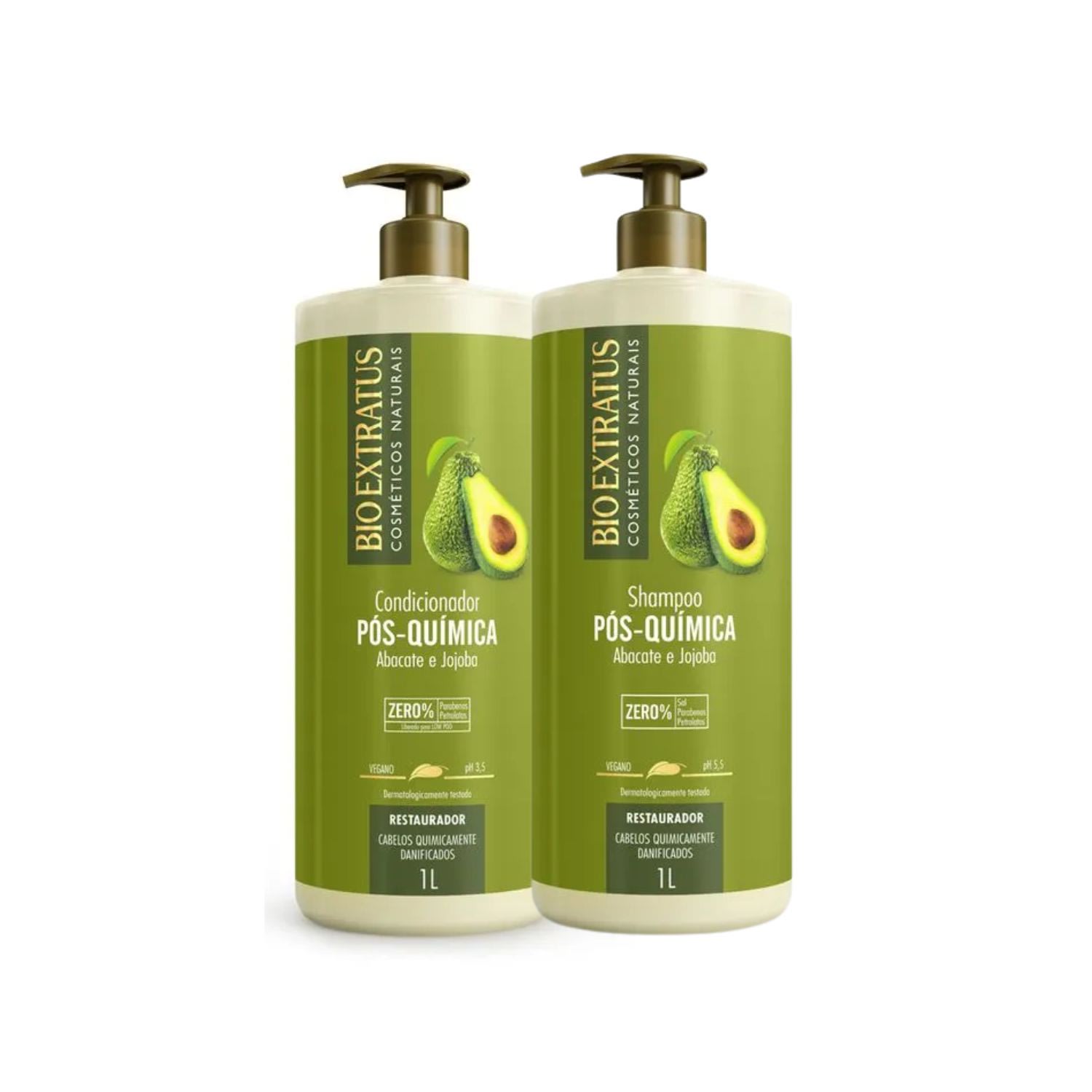 Kit Pós-Química (1L) Shampoo e Condicionador Bio Extratus