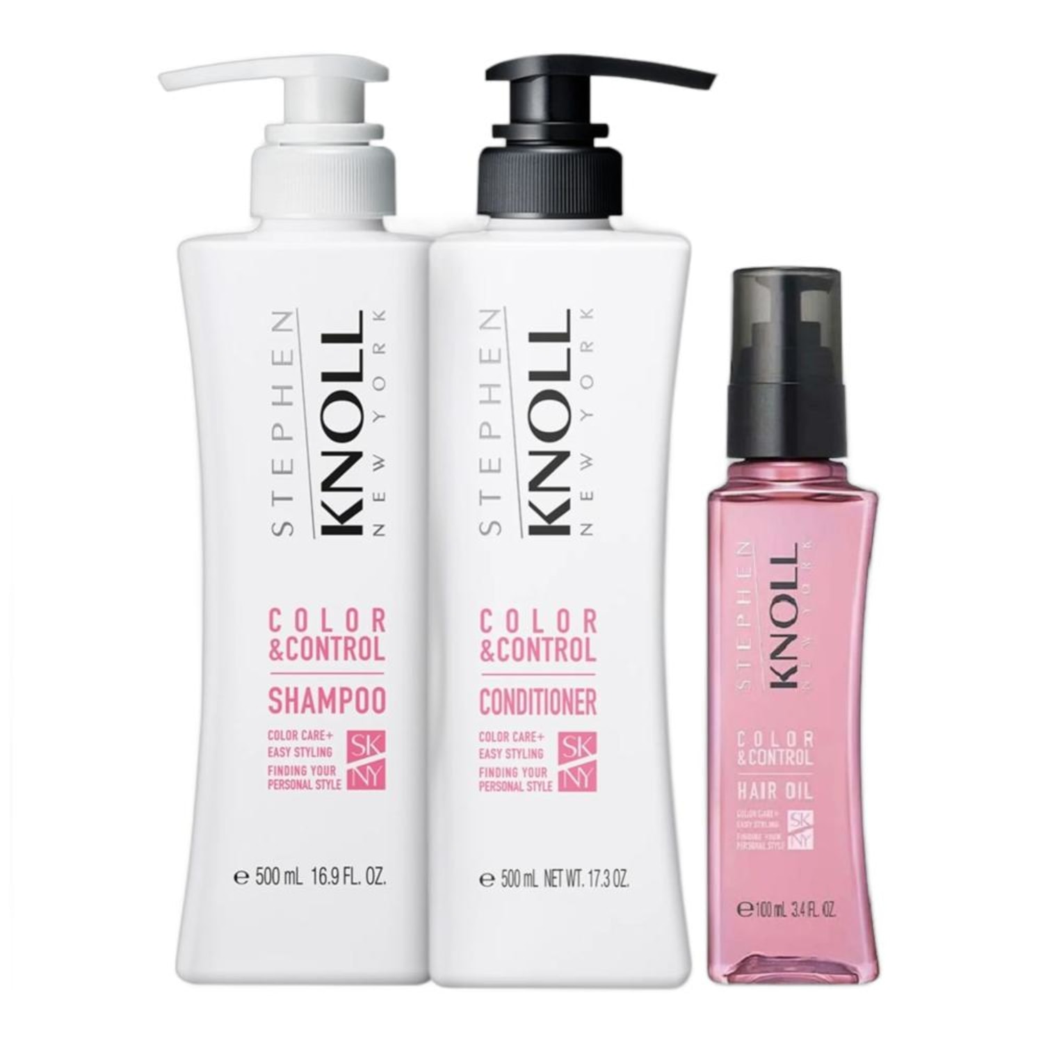 Kit Stephen Knoll Color & Control - Shampoo 500ml + Condicionador 500ml + Óleo 100ml