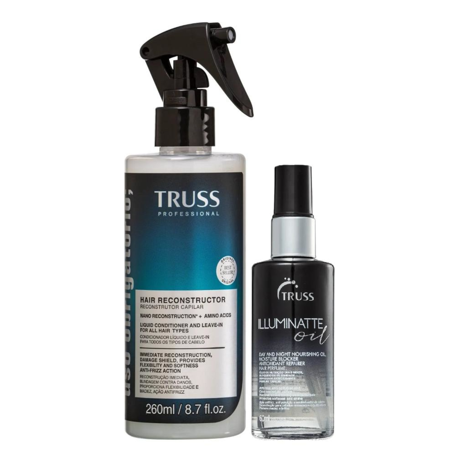 Kit Truss Uso Obrigatório - Tratamento Reconstrutor 260ml + Illuminatte Oil 60ml