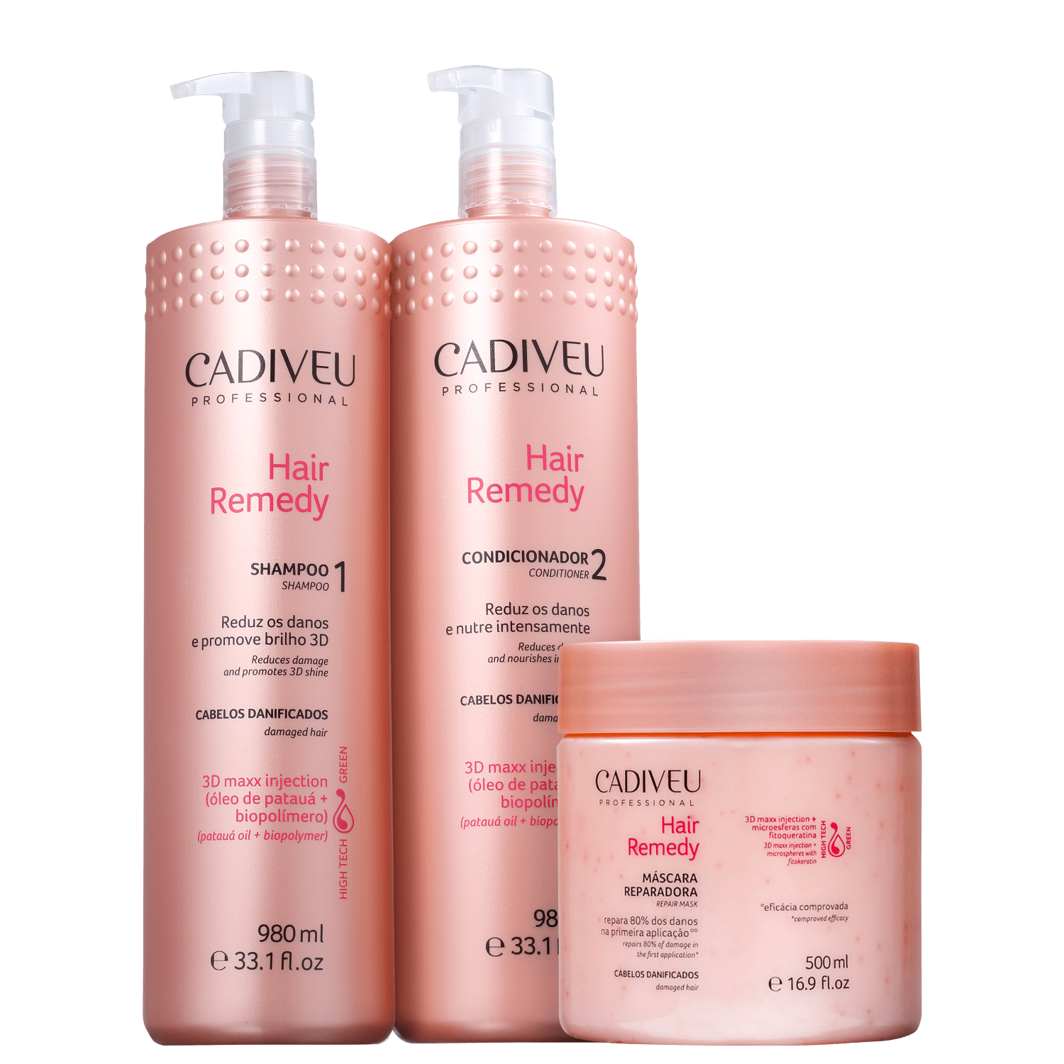 Kit Cadiveu Professional Hair Remedy Super (3 Produtos)