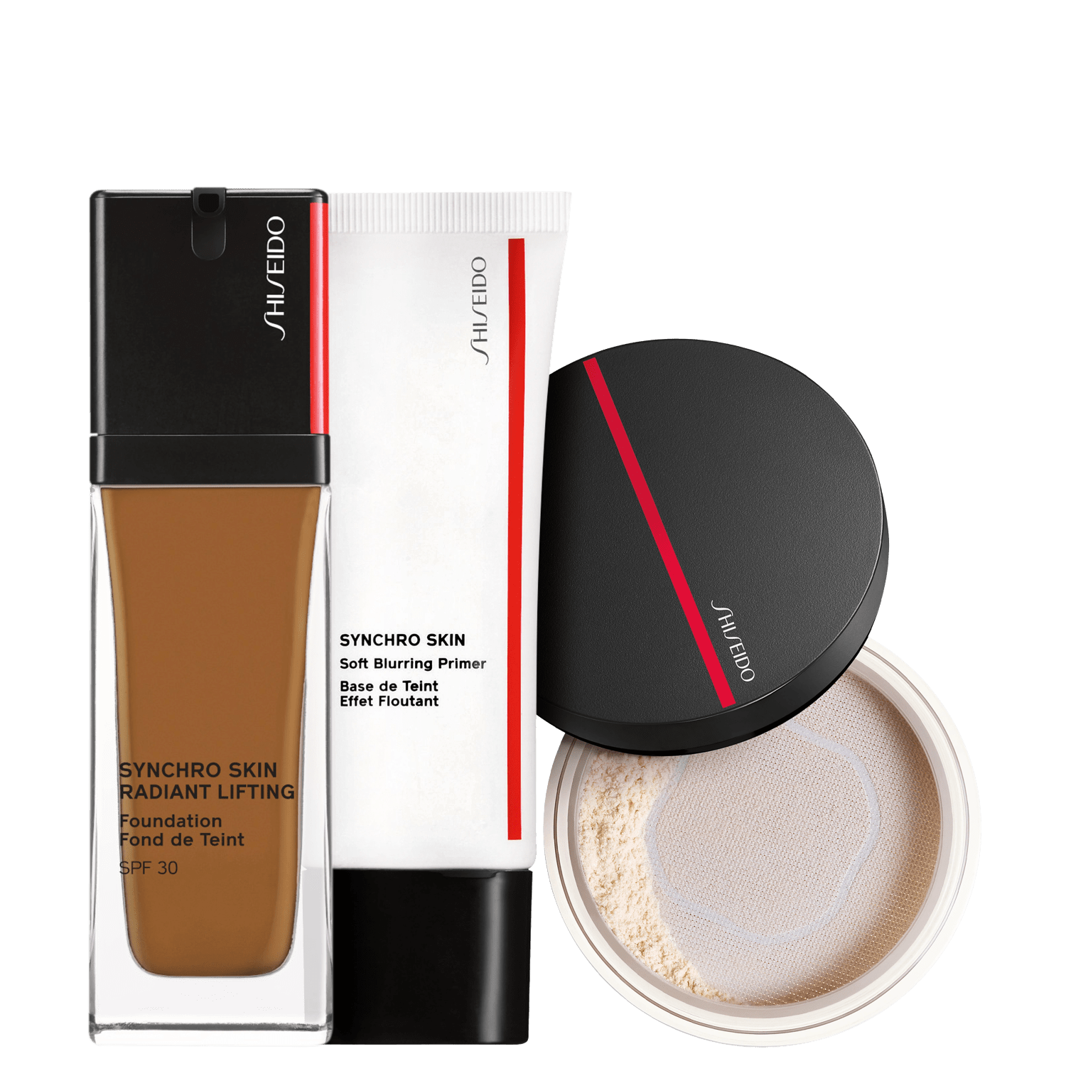 Kit Shiseido Blurring Synchro Skin Suede (3 Produtos)