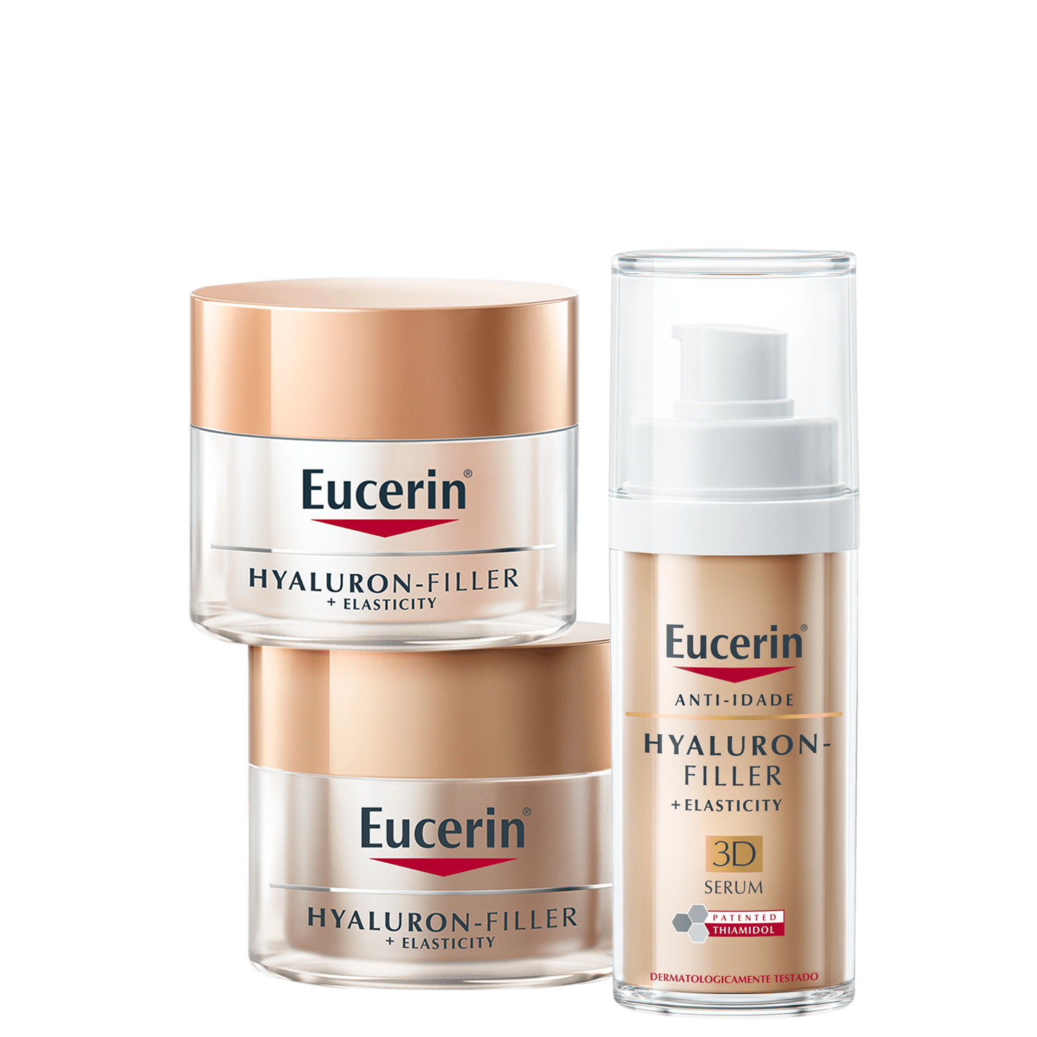 Kit Eucerin Hyaluron-Filler + Elasticity Trio (3 Produtos)