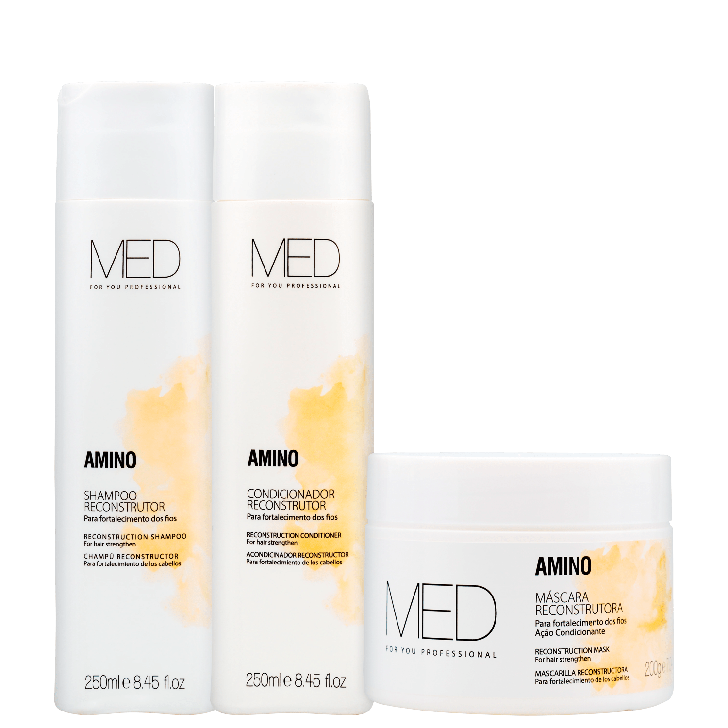 Kit Med For You Professional Amino 250ml + 200g Trio (3 Produtos)
