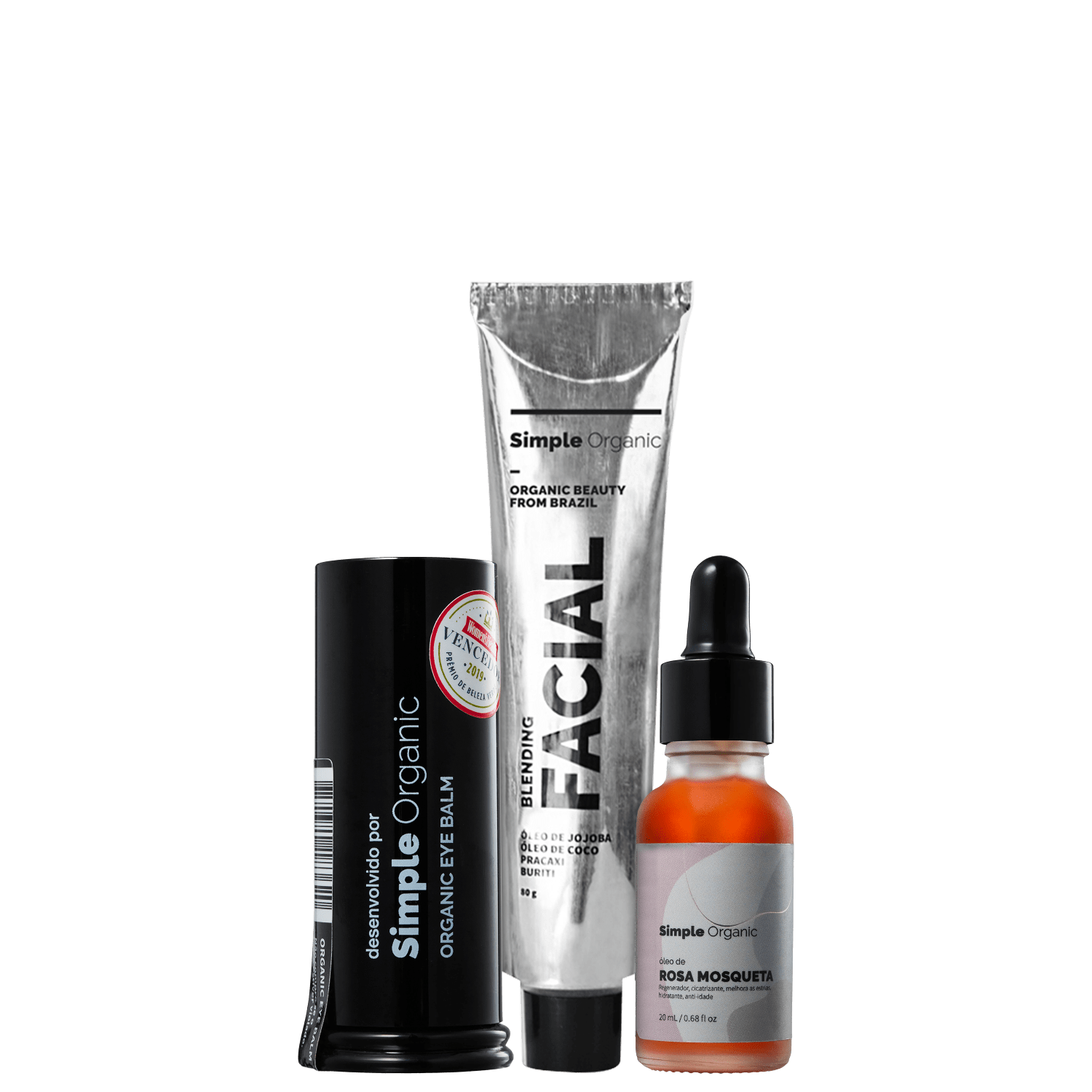 Kit Simple Organic Cuidados Faciais Trio (3 Produtos)