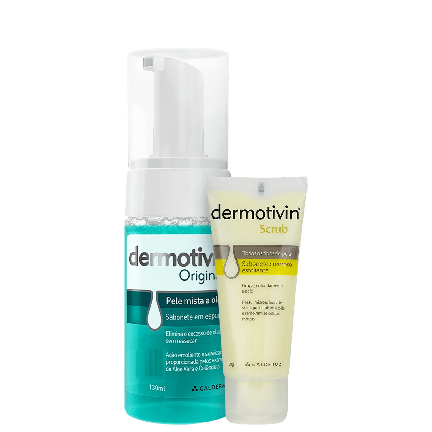 Kit Dermotivin Esfoliação e Sabonete em Espuma Pele Mista (2 Produtos)