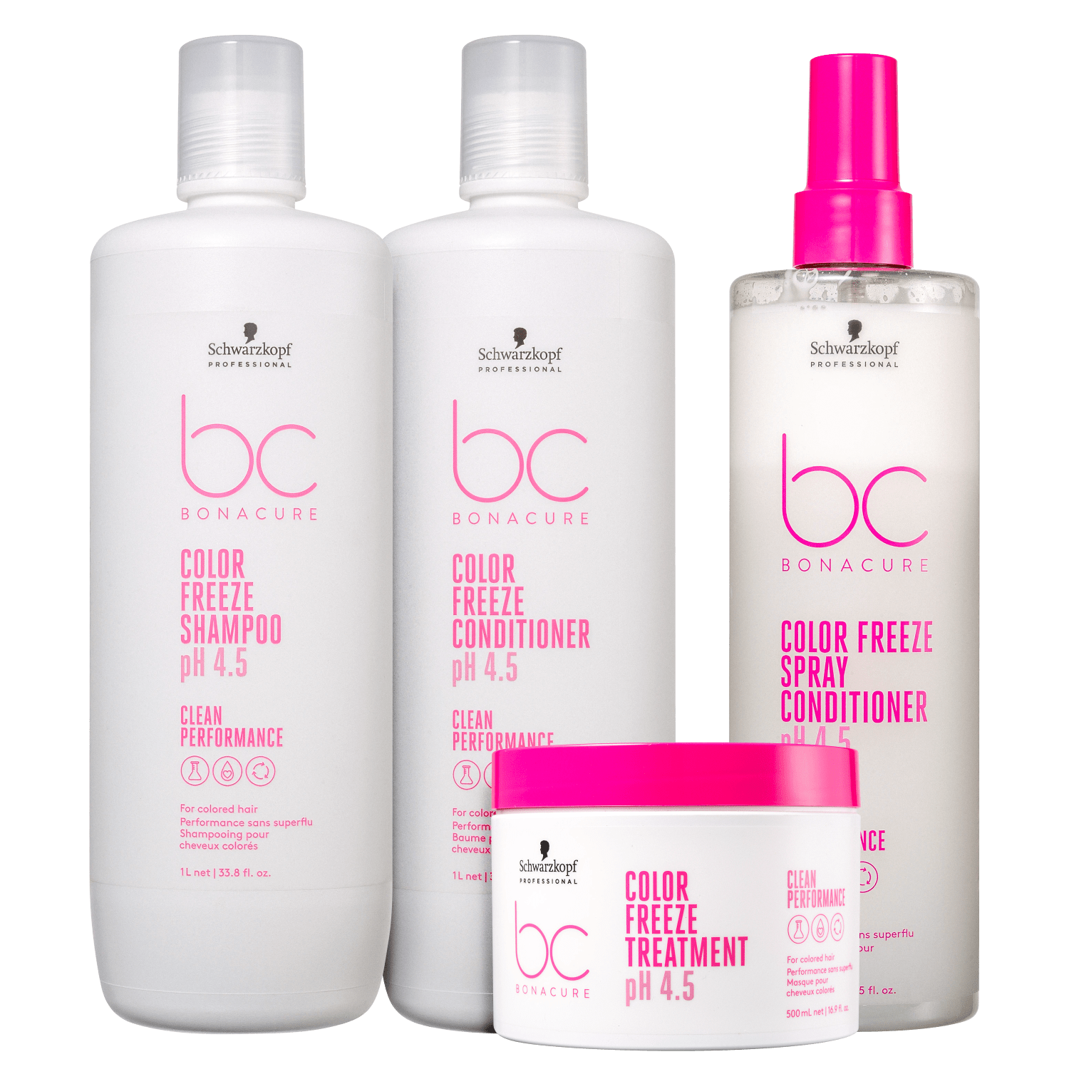 Kit Schwarzkopf Professional BC Bonacure Clean Performance Color Freeze Profissional (4 Produtos)