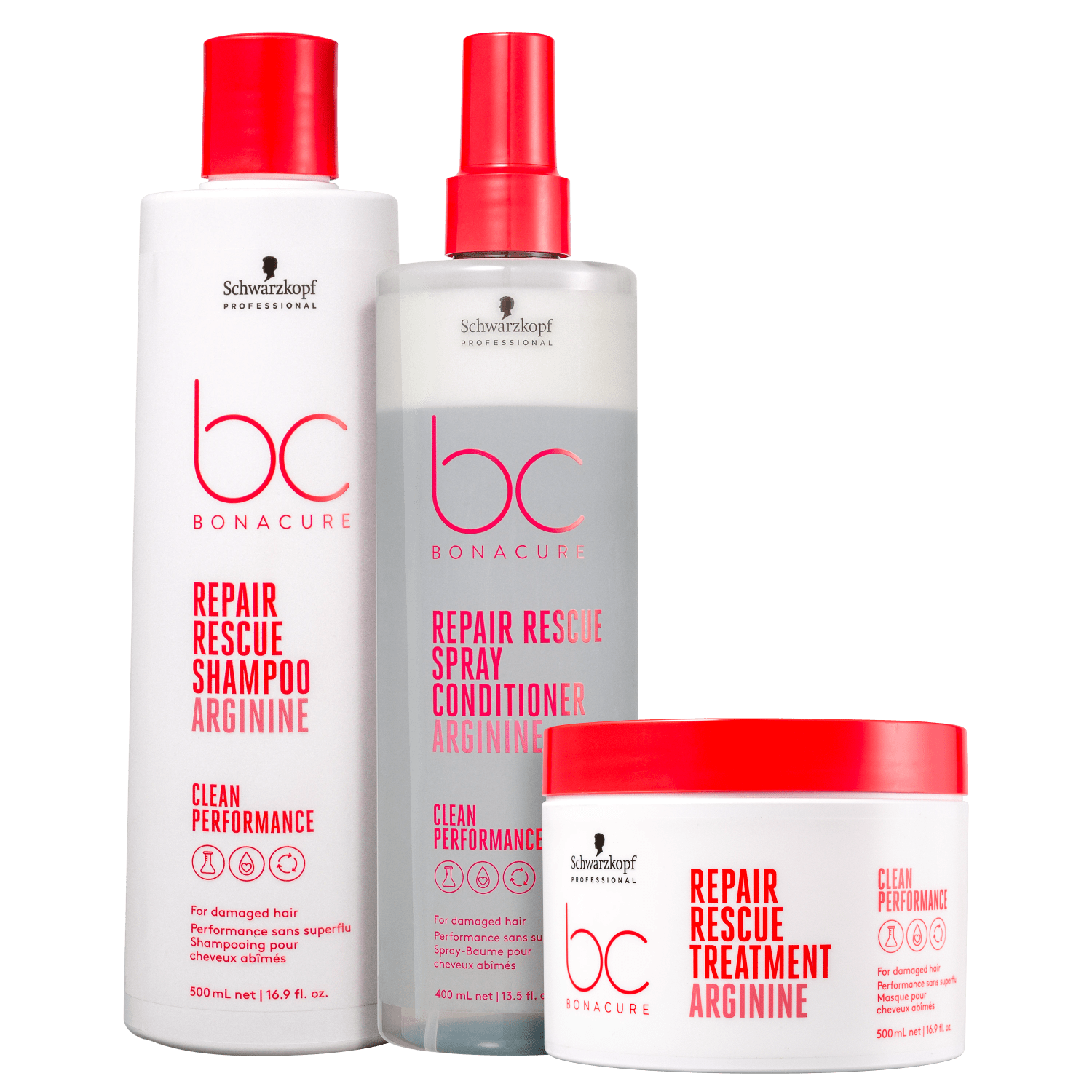 Kit Schwarzkopf Professional BC Bonacure Clean Performance Repair Rescue Trio (3 Produtos)